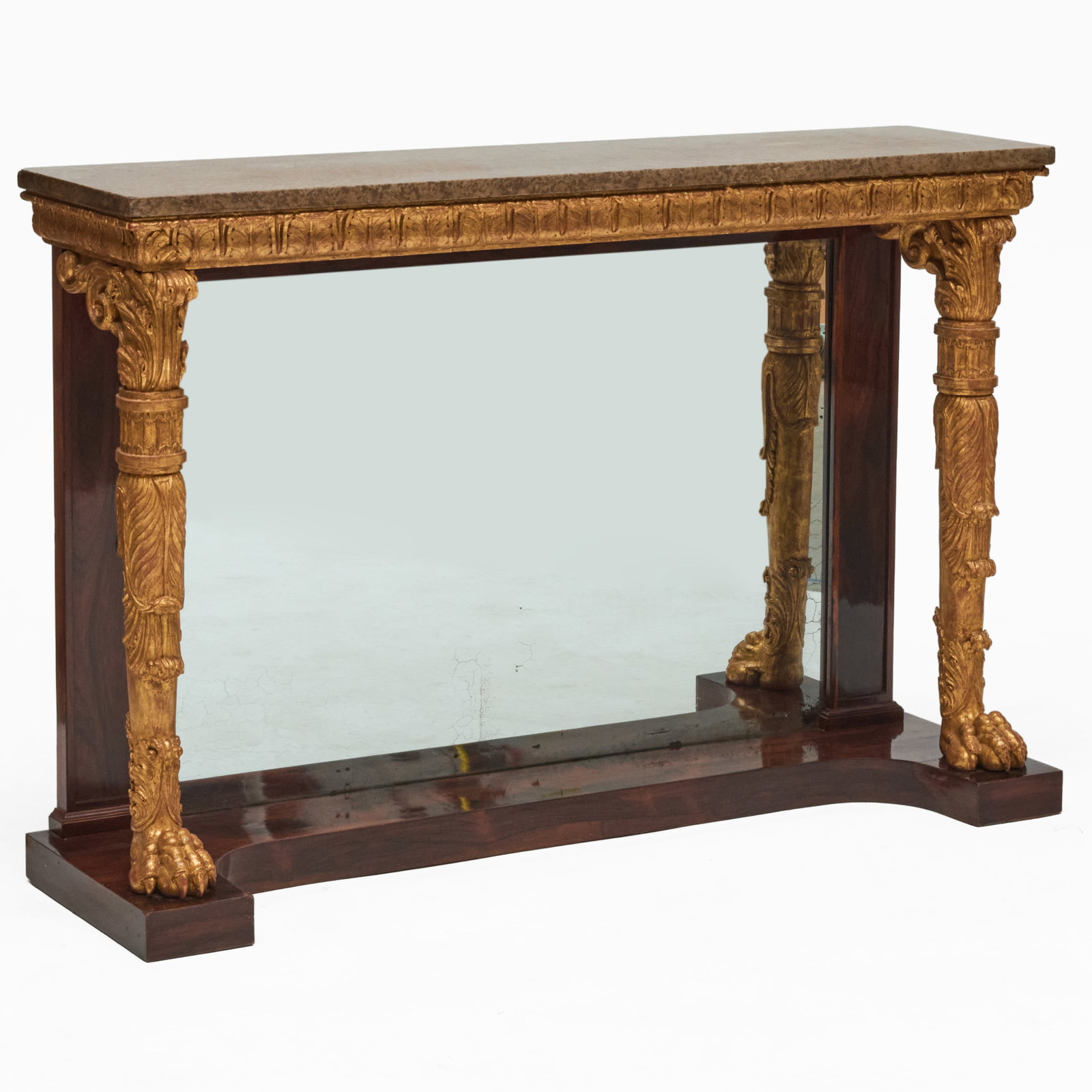 Regency Rosewood And Giltwood Console Table With Marble Top (1 of 9)