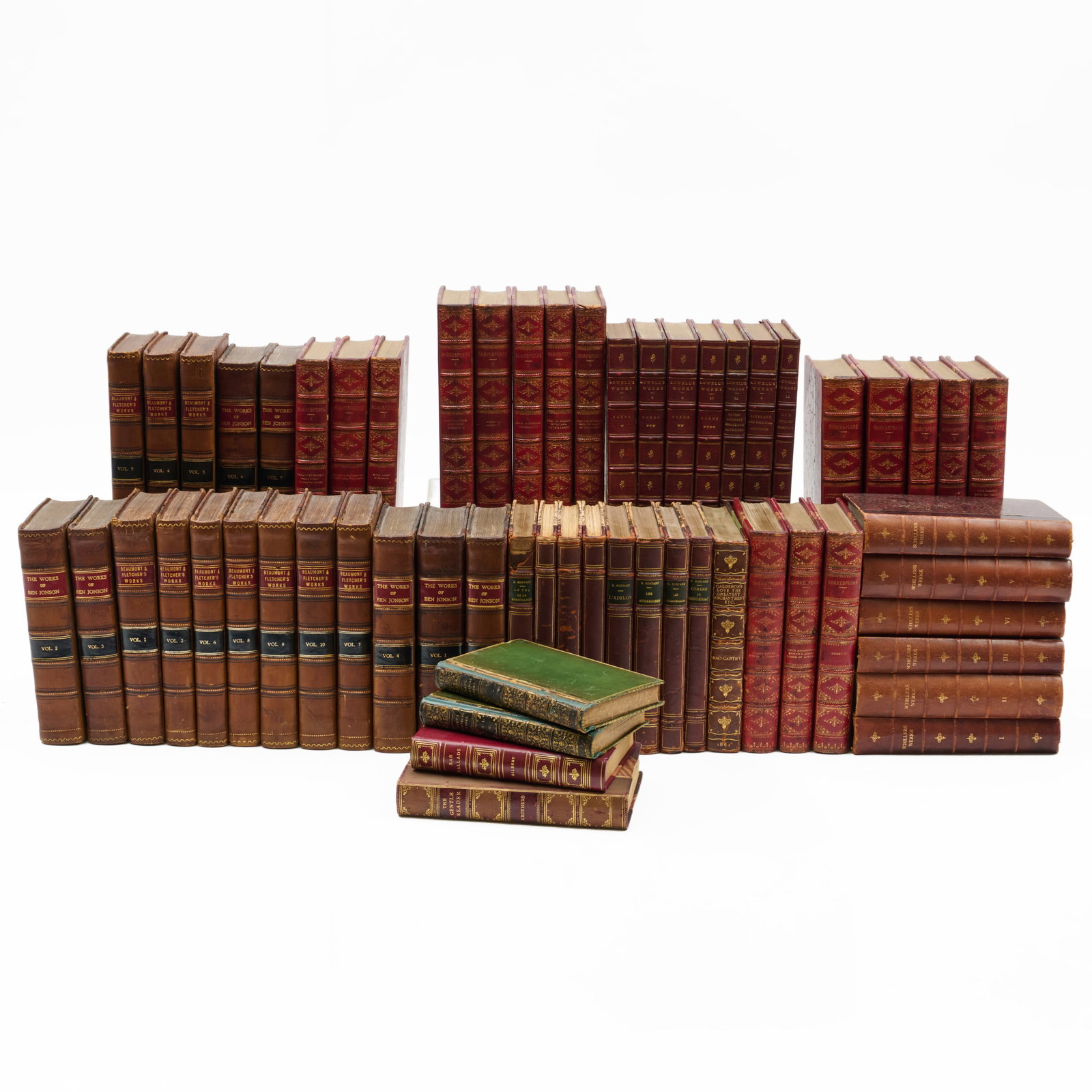 Collection Of Poems And Plays: Collection Of Poems And Plays Including: The Works of Mr. Francis Beaumont and Mr. John Fletcher, Volumes 1-10, 1750. The Works of Ben Johnson, Volumes 1-7, 1756. Schillers Werke, Volumes I-VI, 18