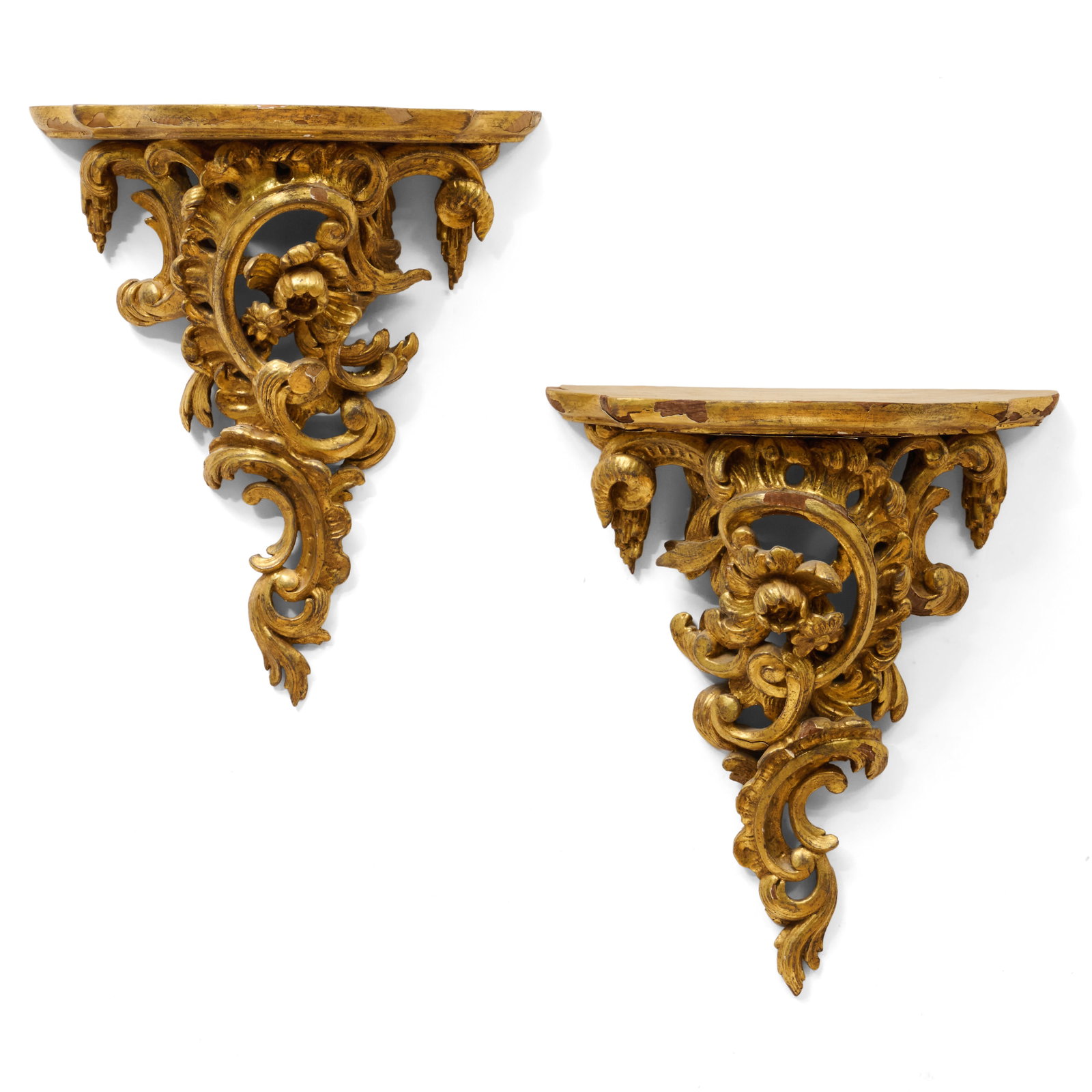 Pair Of George III Style Giltwood Wall Brackets (1 of 8)