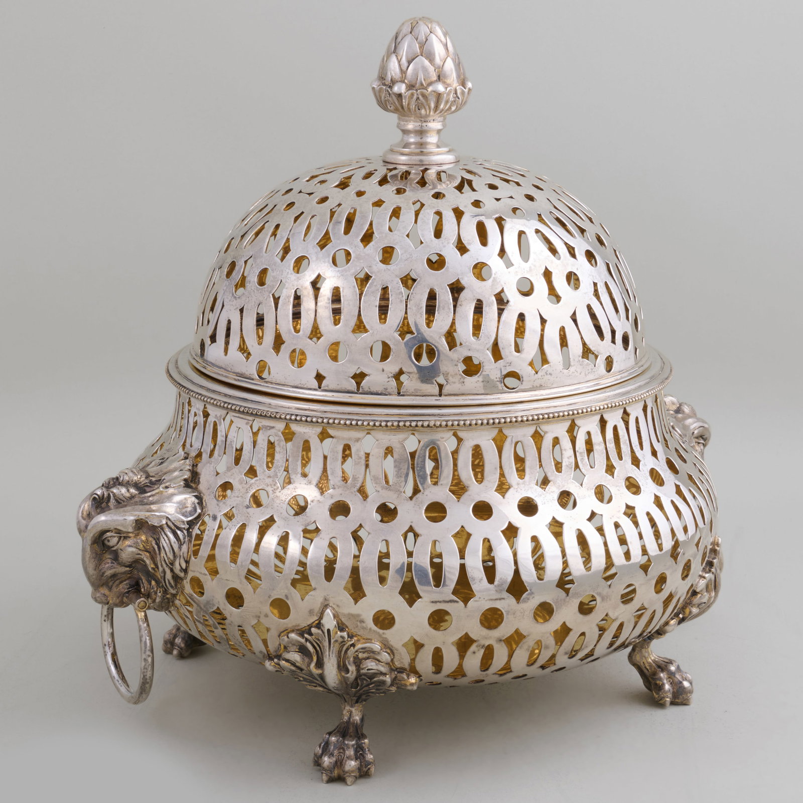 Tiffany & Co. Sterling Silver Openwork Tureen: Tiffany & Co. Sterling Silver Openwork Tureen Stamped 'Tiffany & Co.', 'Sterling', 'Made in Italy' and for Milan12 1/4 x 14 x 11 in., 117.71 oz approx. gross weight. Property from the Collection of a 