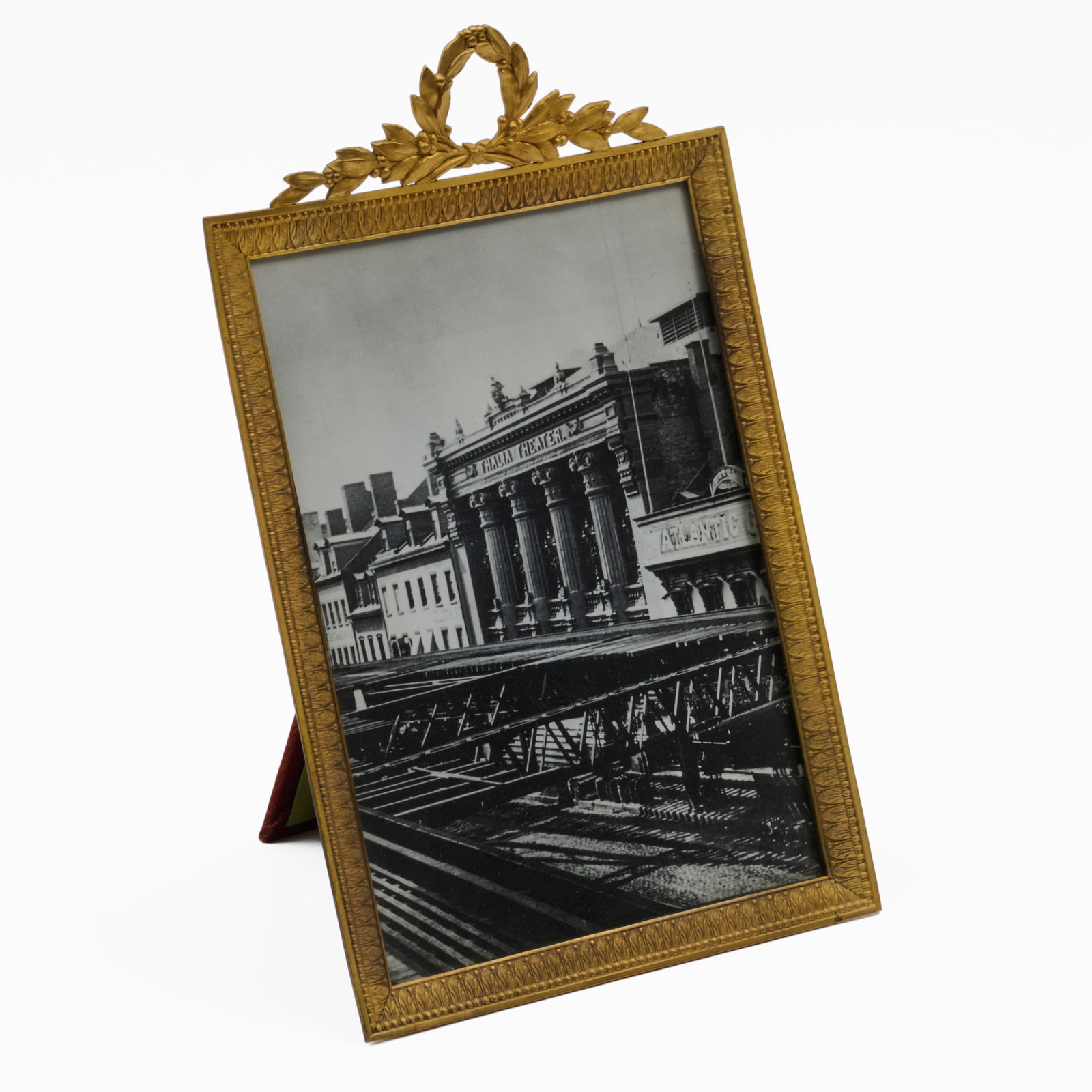 Gilt-Bronze Picture Frame: Gilt-Bronze Picture Frame 12 1/2 x 7 7/8 in. Property from the Collection of a Distinguished NY Lady, with Interiors by Alex Papachristidis.