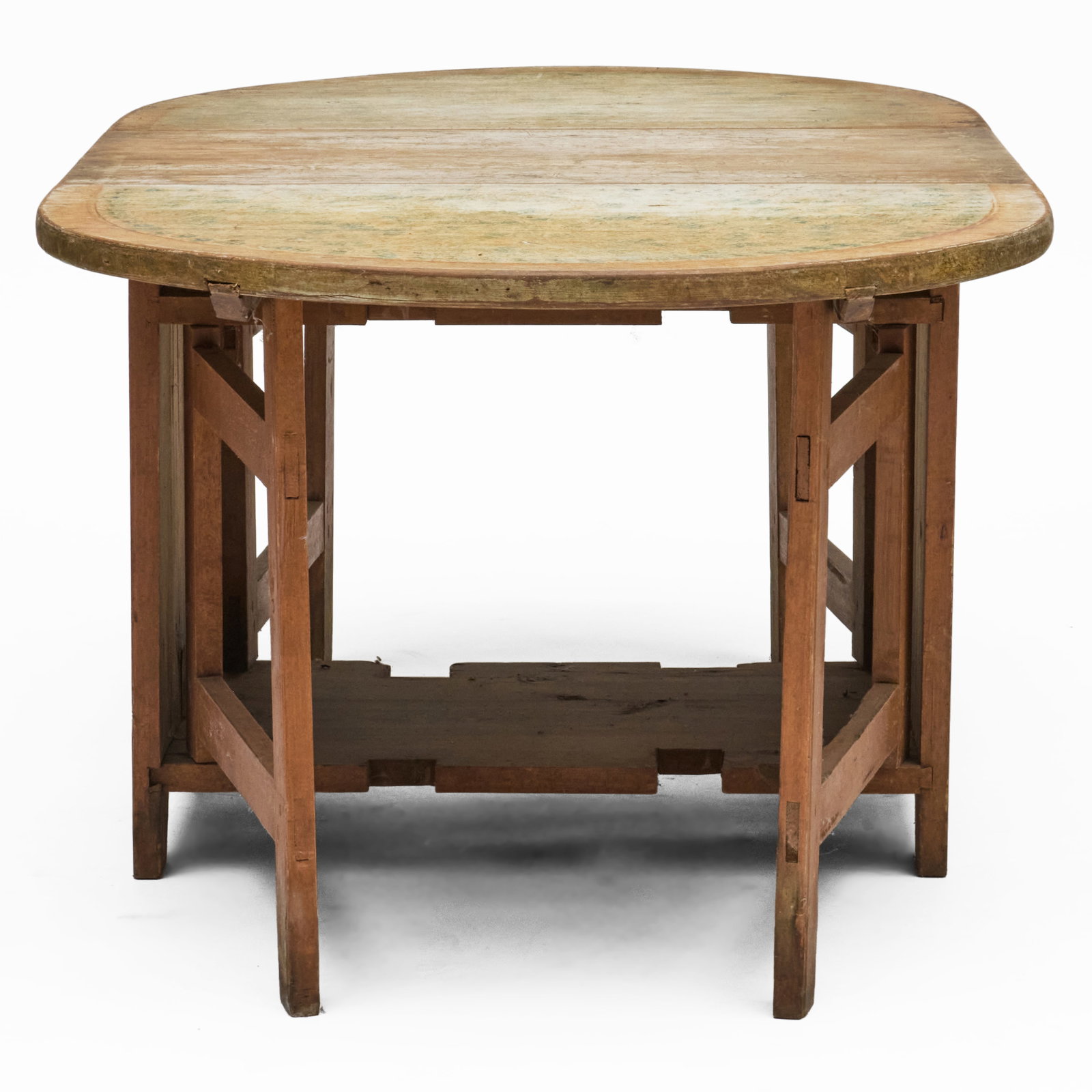 Norwegian Painted Pine Gateleg Table - 4