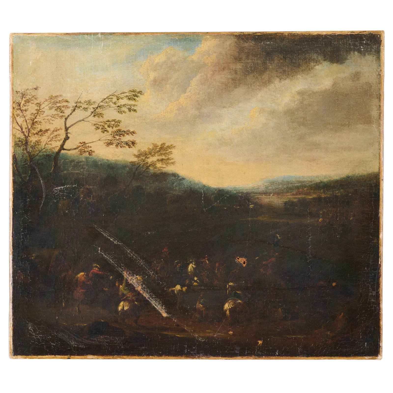 Italian School: Cavaliers On Horseback: Italian School: Cavaliers On Horseback Oil on canvas, unsigned, with label from Alexander Gallery, NY and the Fogg Art Museum, Cambridge. 14 1/4 x 16 1/4 in., unframed.