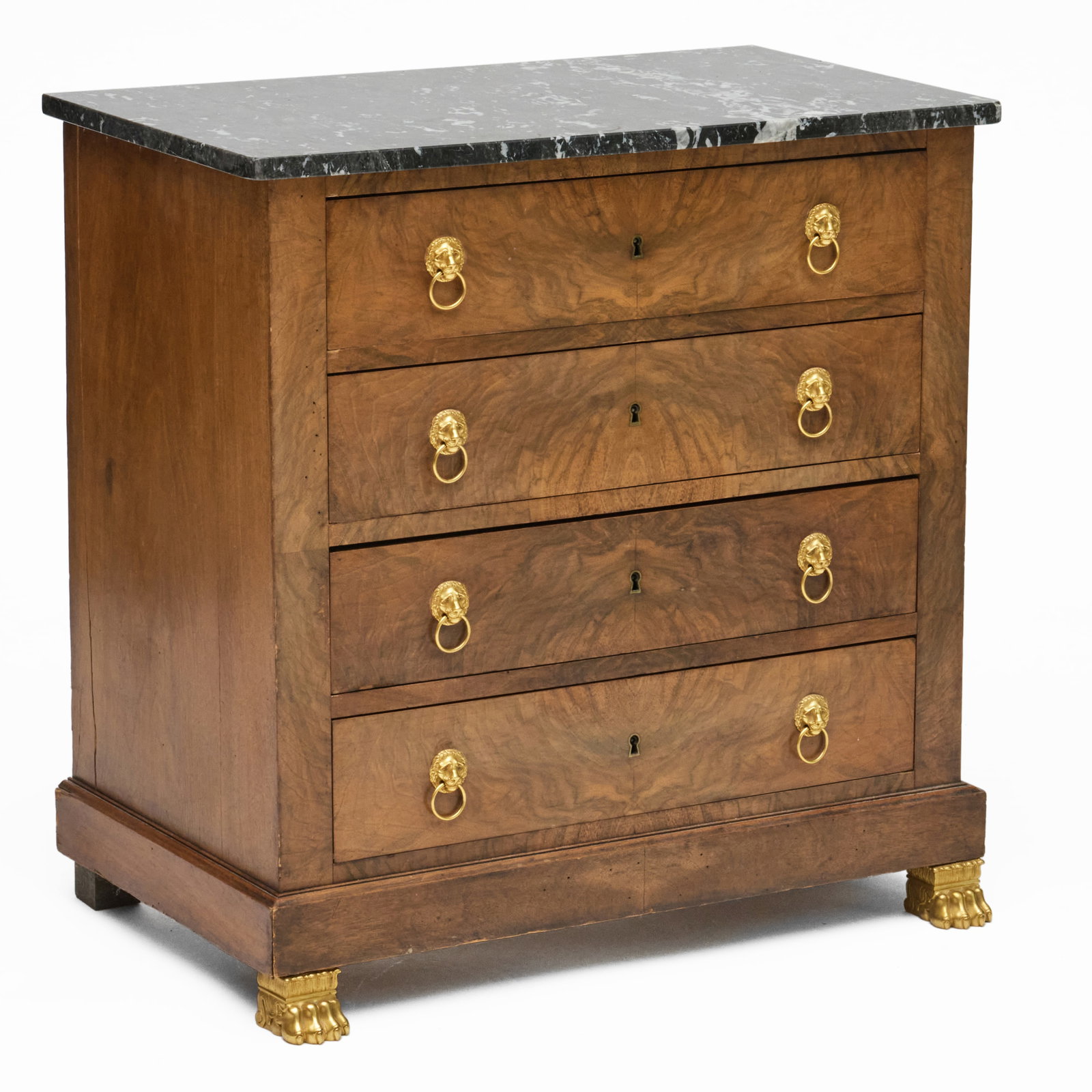 Empire Style Gilt-Bronze-Mounted Walnut Commode (1 of 10)