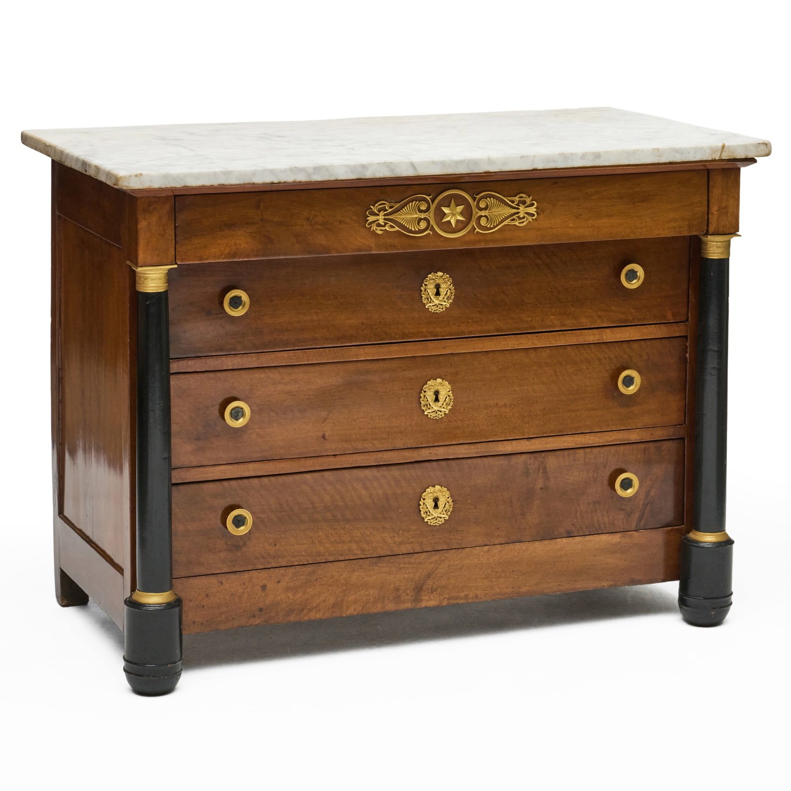 Empire Ormolu-Mounted Walnut Commode (1 of 10)