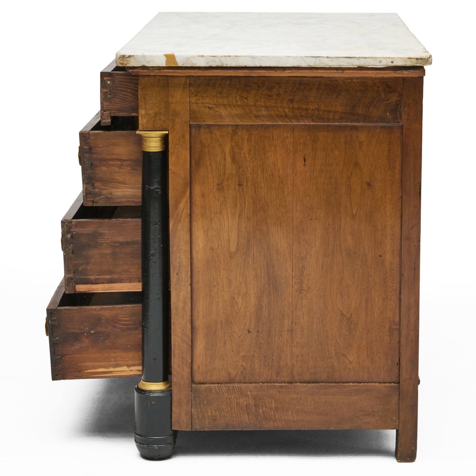 Empire Ormolu-Mounted Walnut Commode - 3
