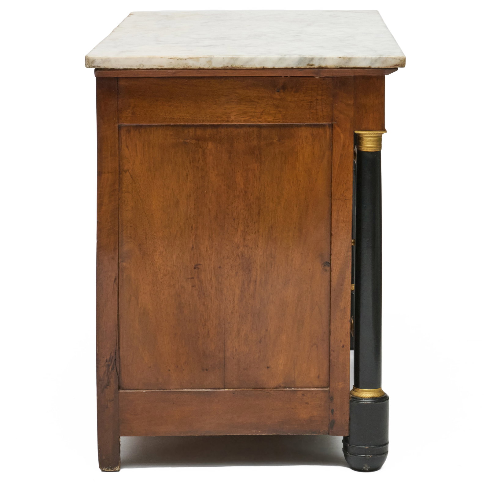 Empire Ormolu-Mounted Walnut Commode - 6