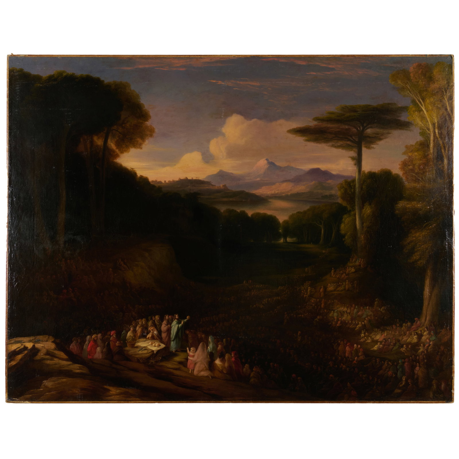 Attributed To Henry Cheever Pratt (1803-1880): The Offering: Attributed To Henry Cheever Pratt (1803-1880): The Offering Oil on canvas, inscribed 'Henry C. Pratt painted this, Boston, April 1837' on the reverse, lined. 37 3/4 x 48 in., unframed.