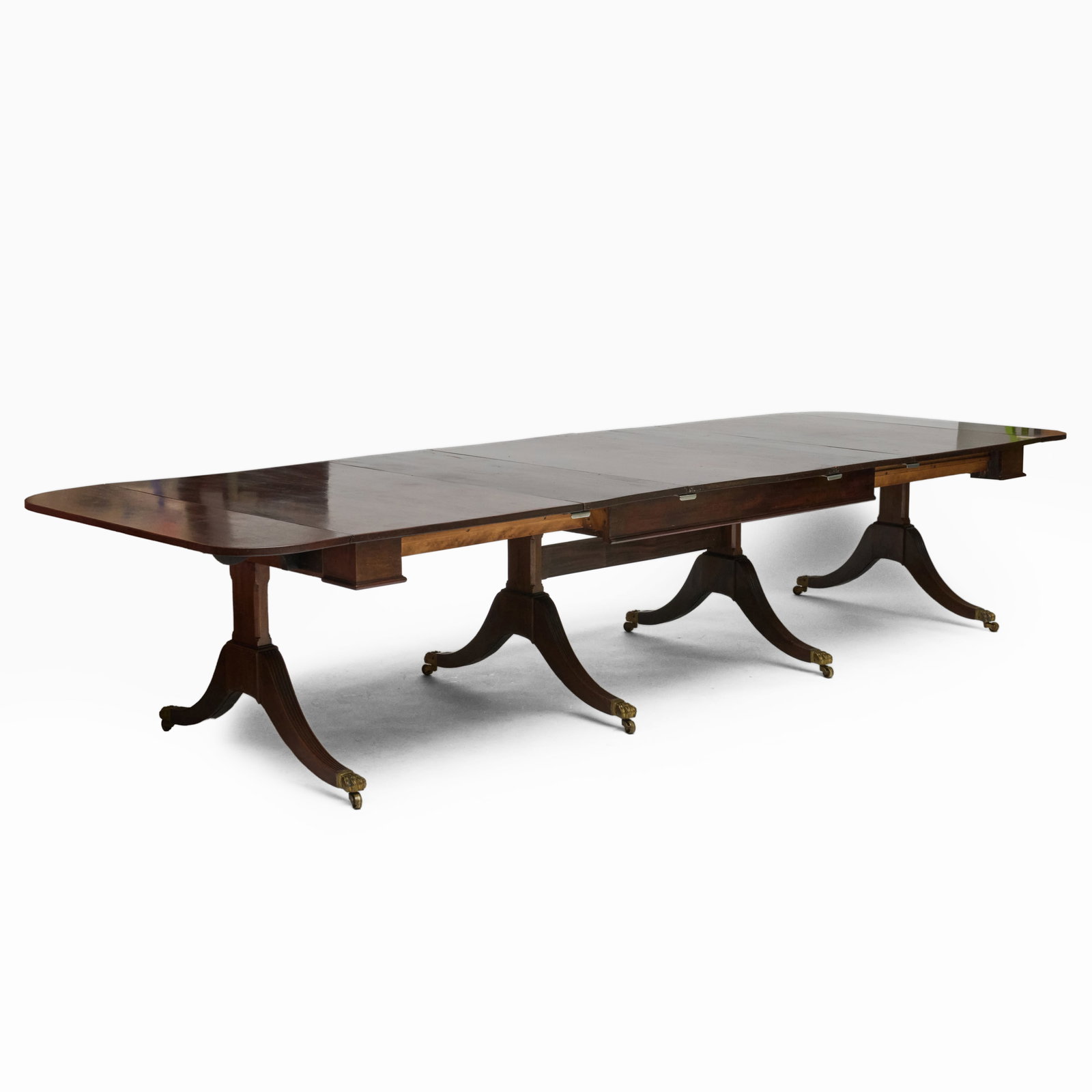George III Style Mahogany Drop-Leaf Extension Dining Table (1 of 5)