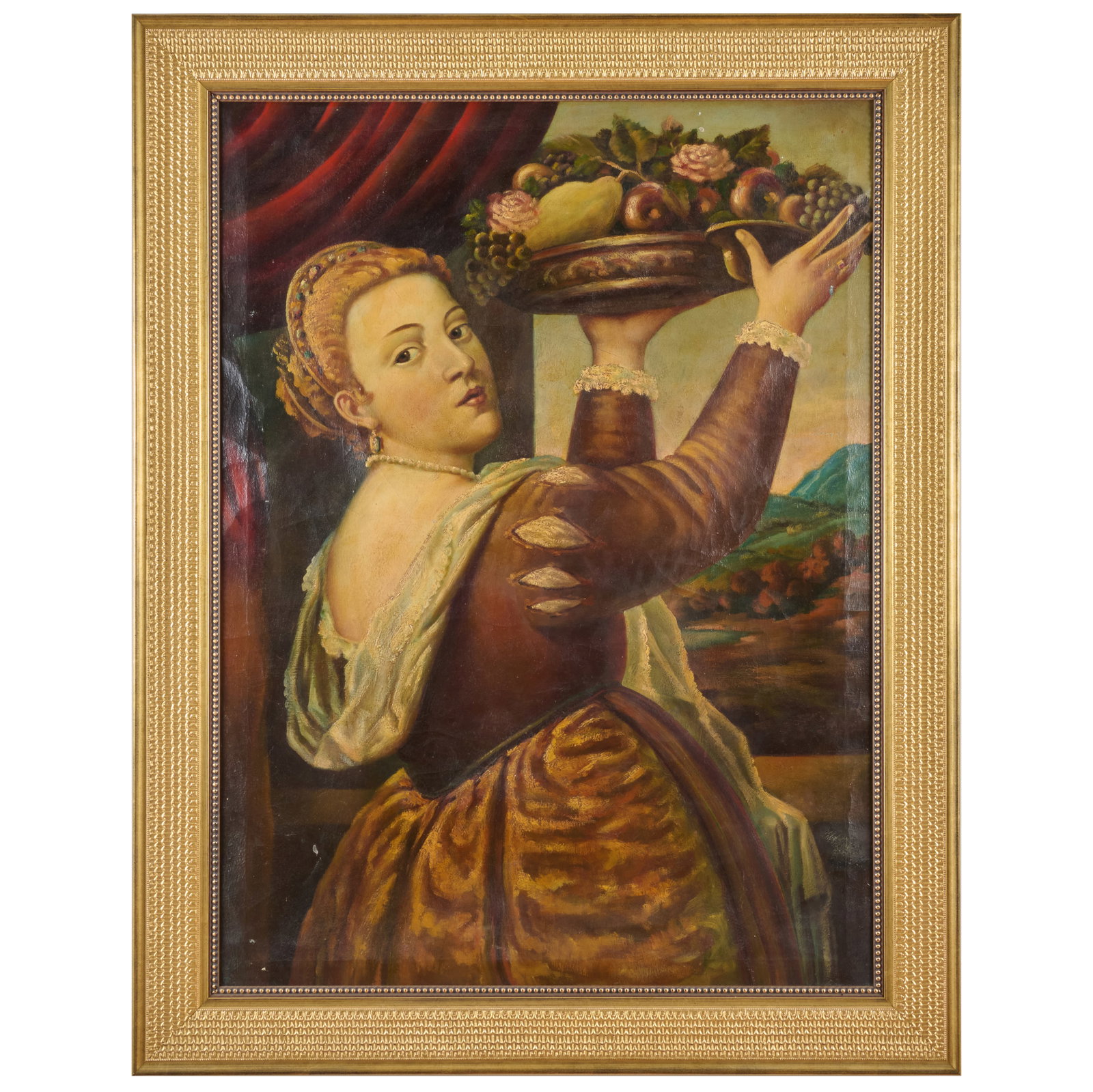 After Titian (1485-1576): Lavinia With A Basket Of Fruit (1 of 3)