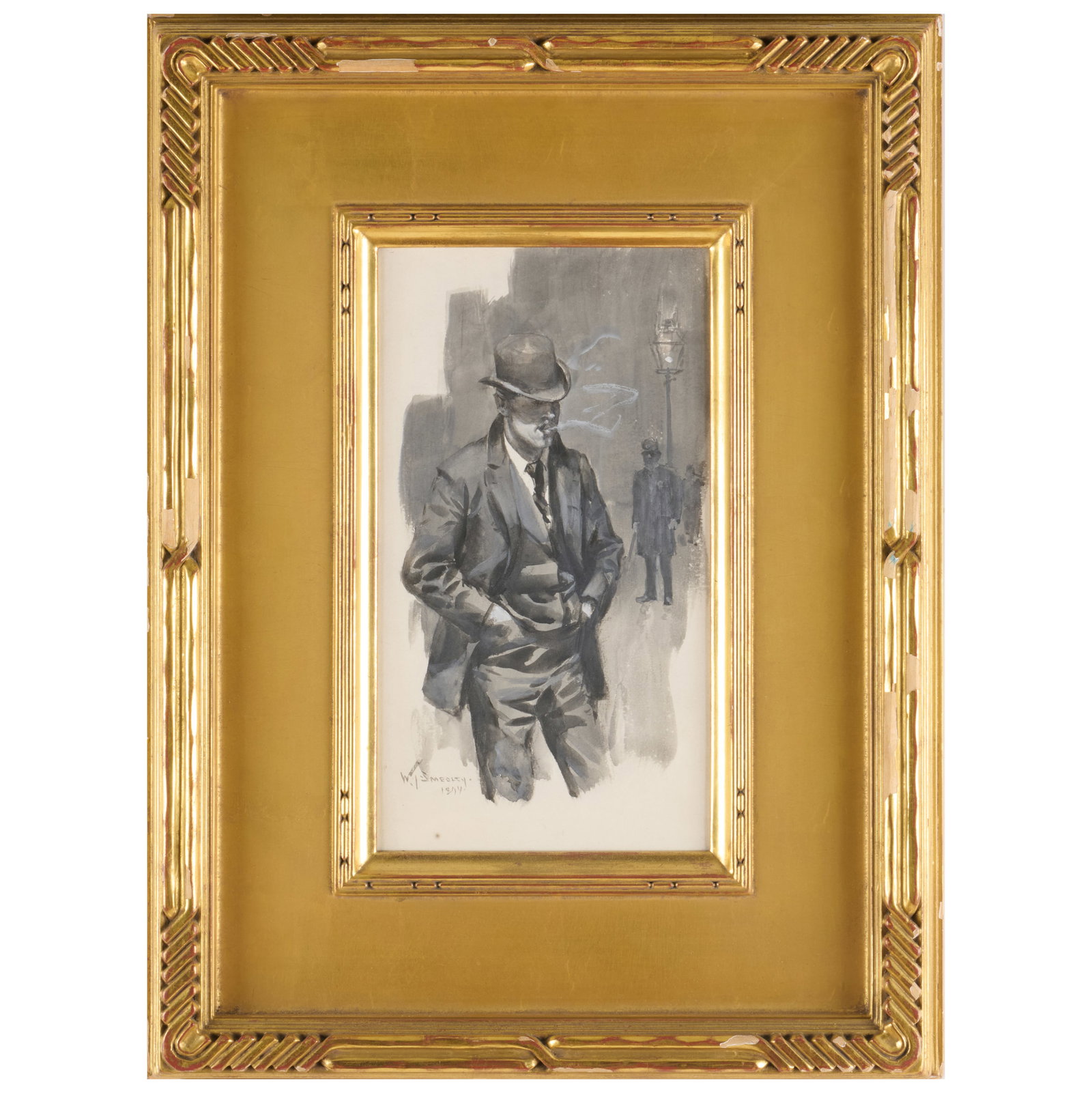 Attributed To William T. Smedley (1858-1920): Man In A Bowler (1 of 3)