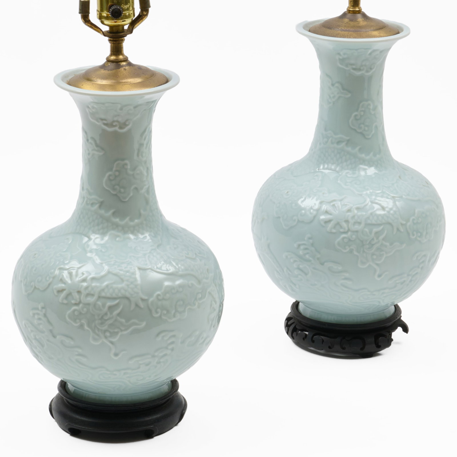 Pair Of Chinese Porcelain Vases Mounted As Lamps (1 of 8)