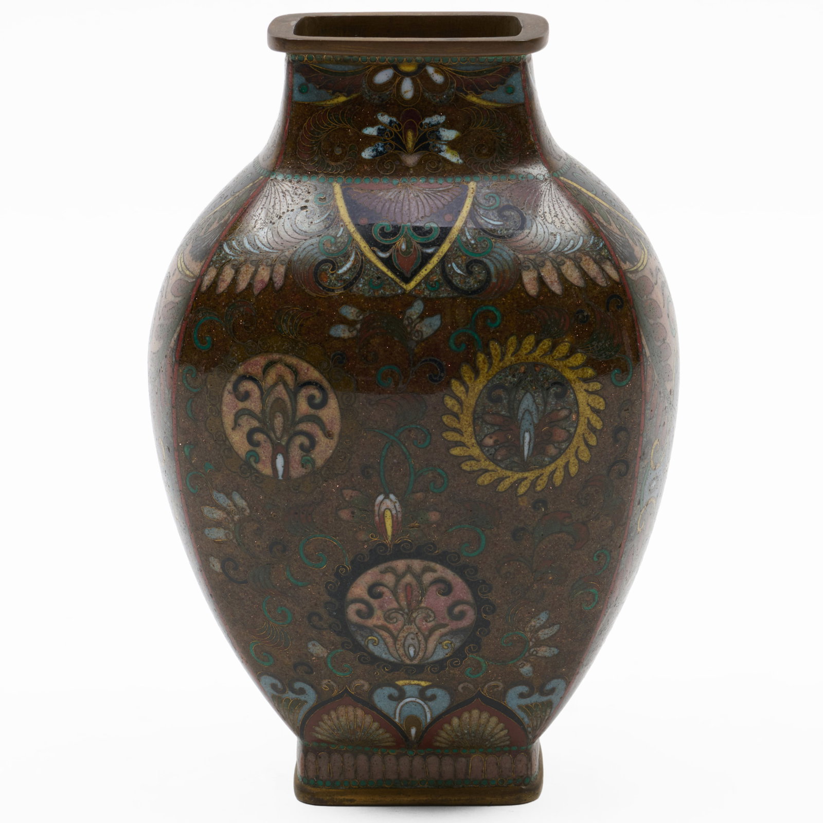Japanese Cloisonne Vase With Dragon: Japanese Cloisonne Vase With Dragon 6 1/4 x 4 x 3 1/4 in.