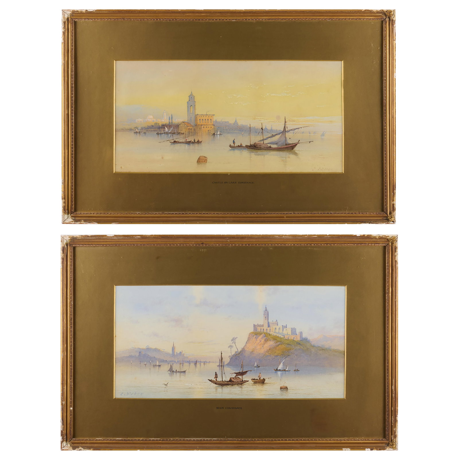 Edwin St. John (1878-1960): Castle On Lake Constance: Two Works (1 of 9)