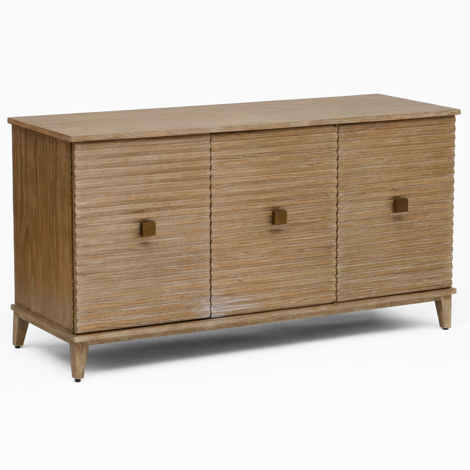 Modern Brass-Mounted Cerused Oak Credenza, Mr. Brown, London (1 of 9)