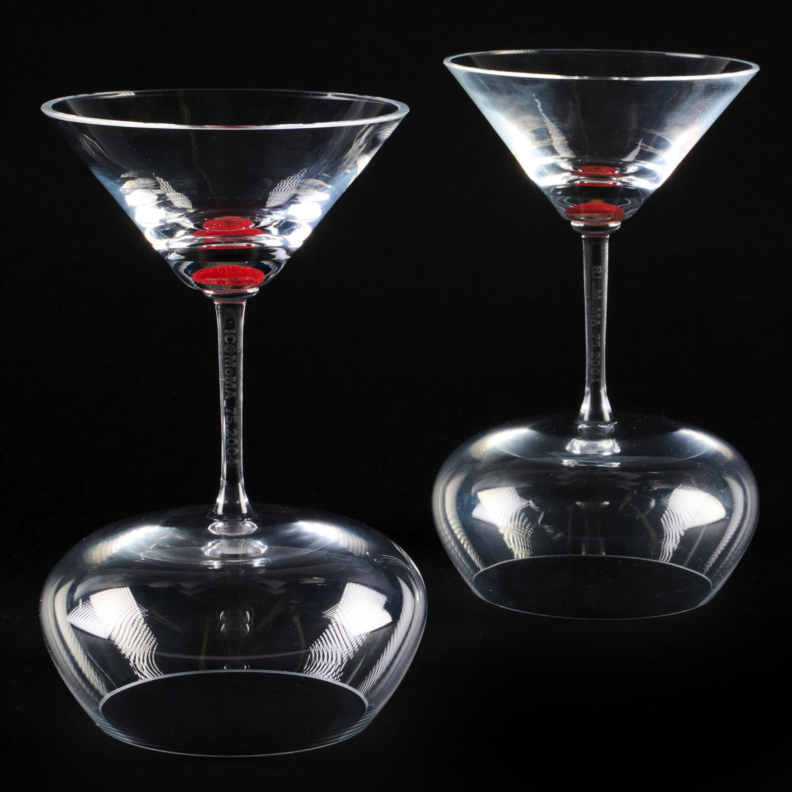 Pair Of Moma Commemorative Martini Wine Stems For The Yoshio Taniguchi Expansion, 2004 (1 of 10)