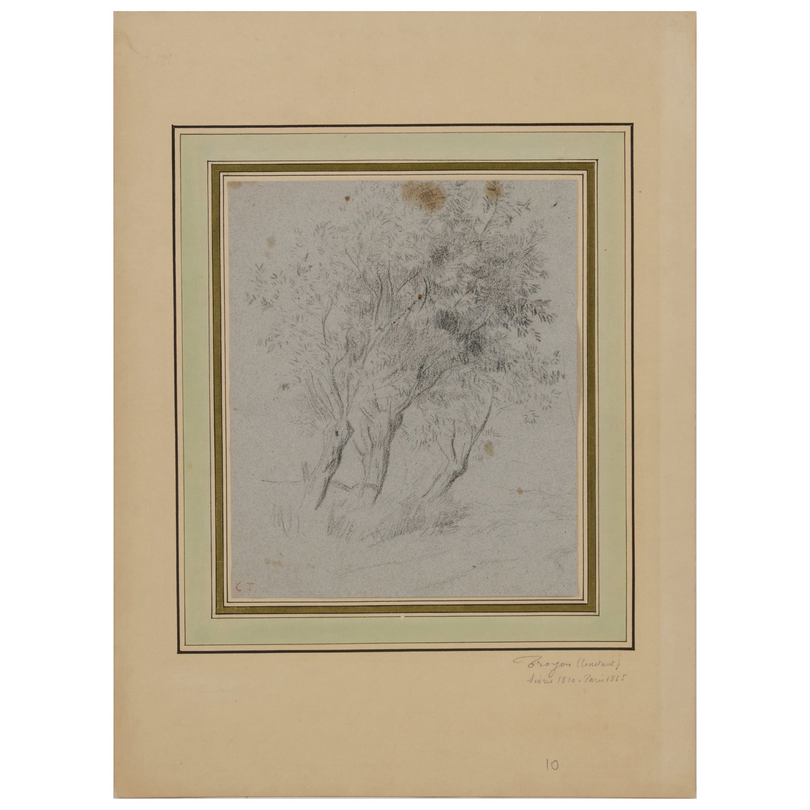 Constant Troyon (1810-1865): Study Of Trees (1 of 3)