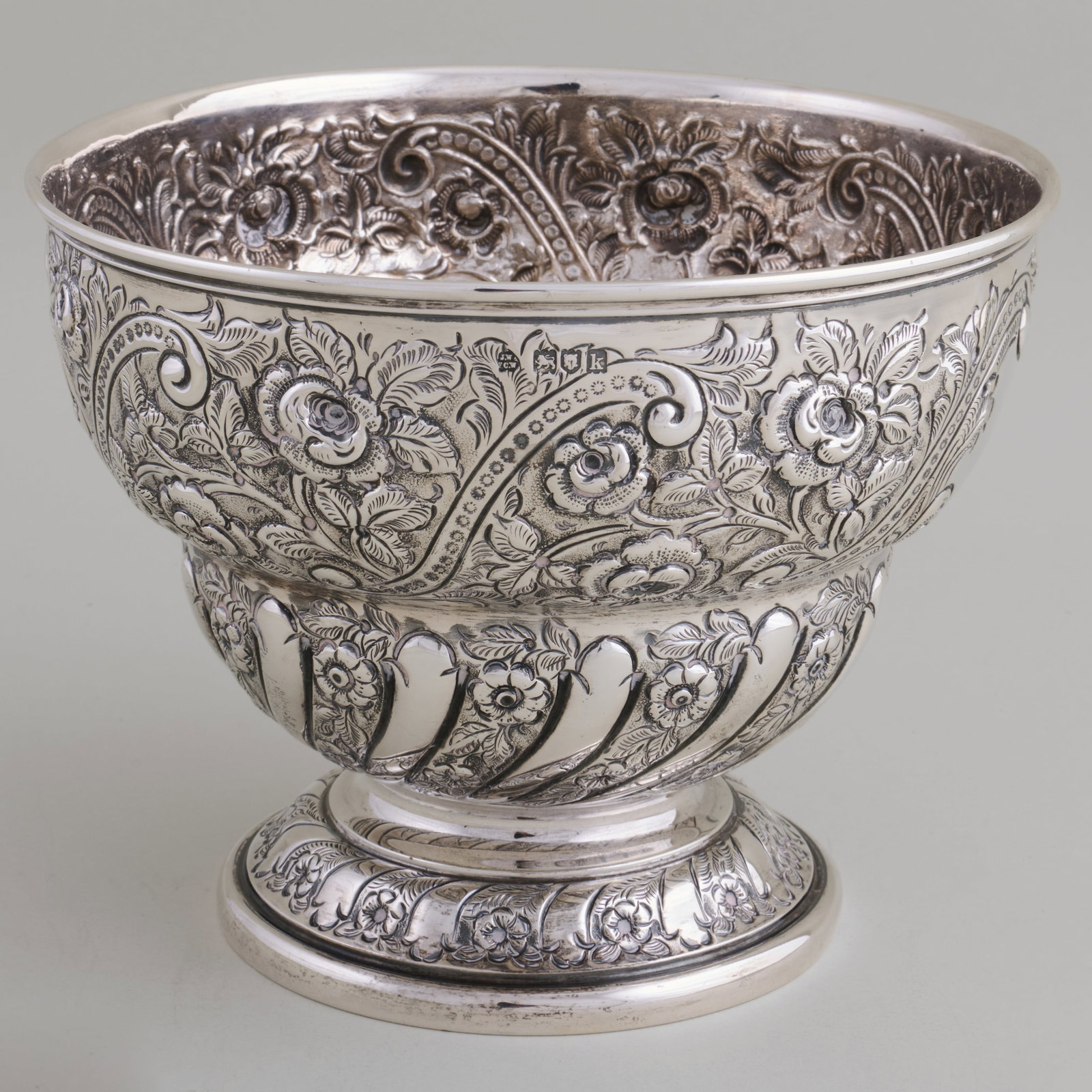 George V Silver Repousse Bowl - 3