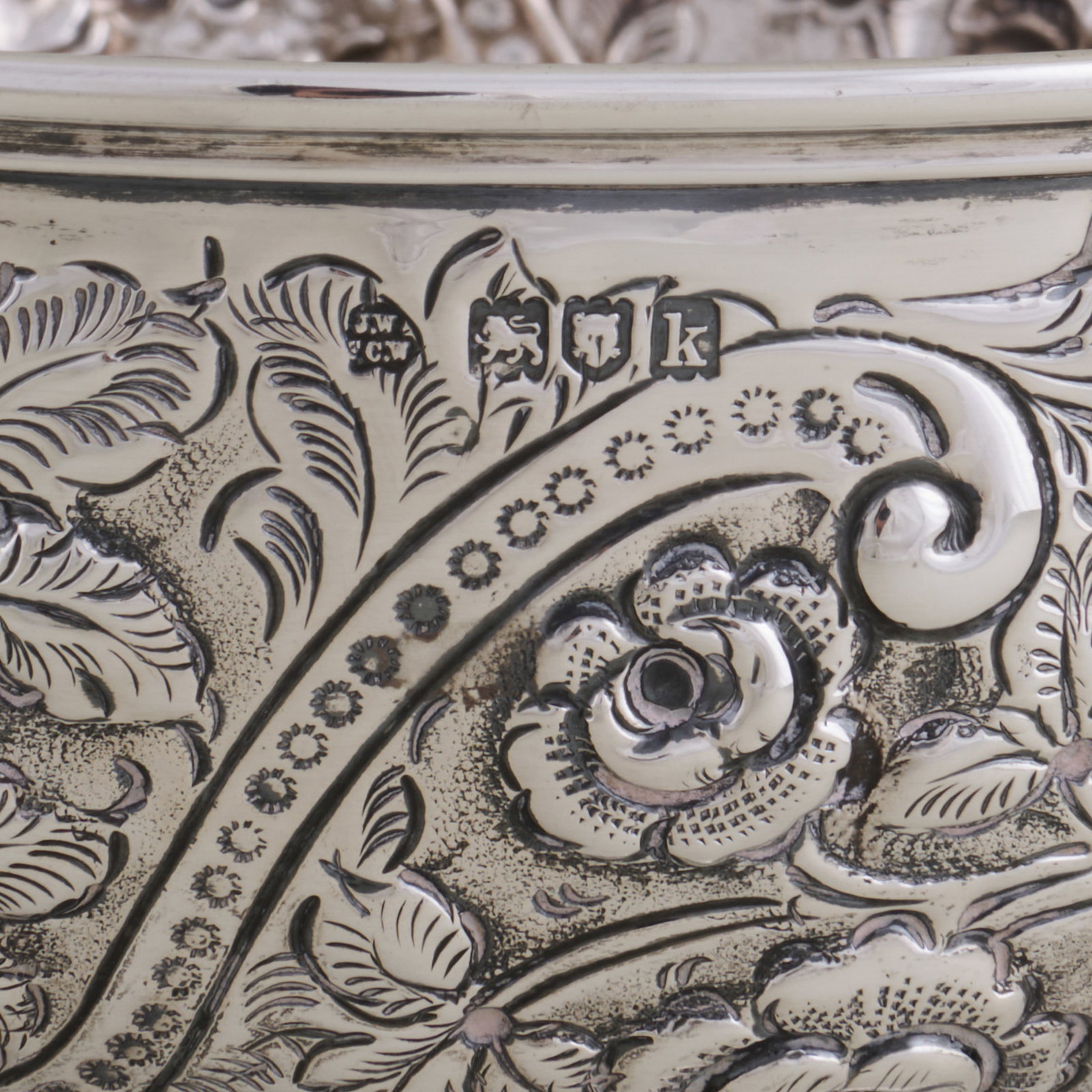 George V Silver Repousse Bowl - 4