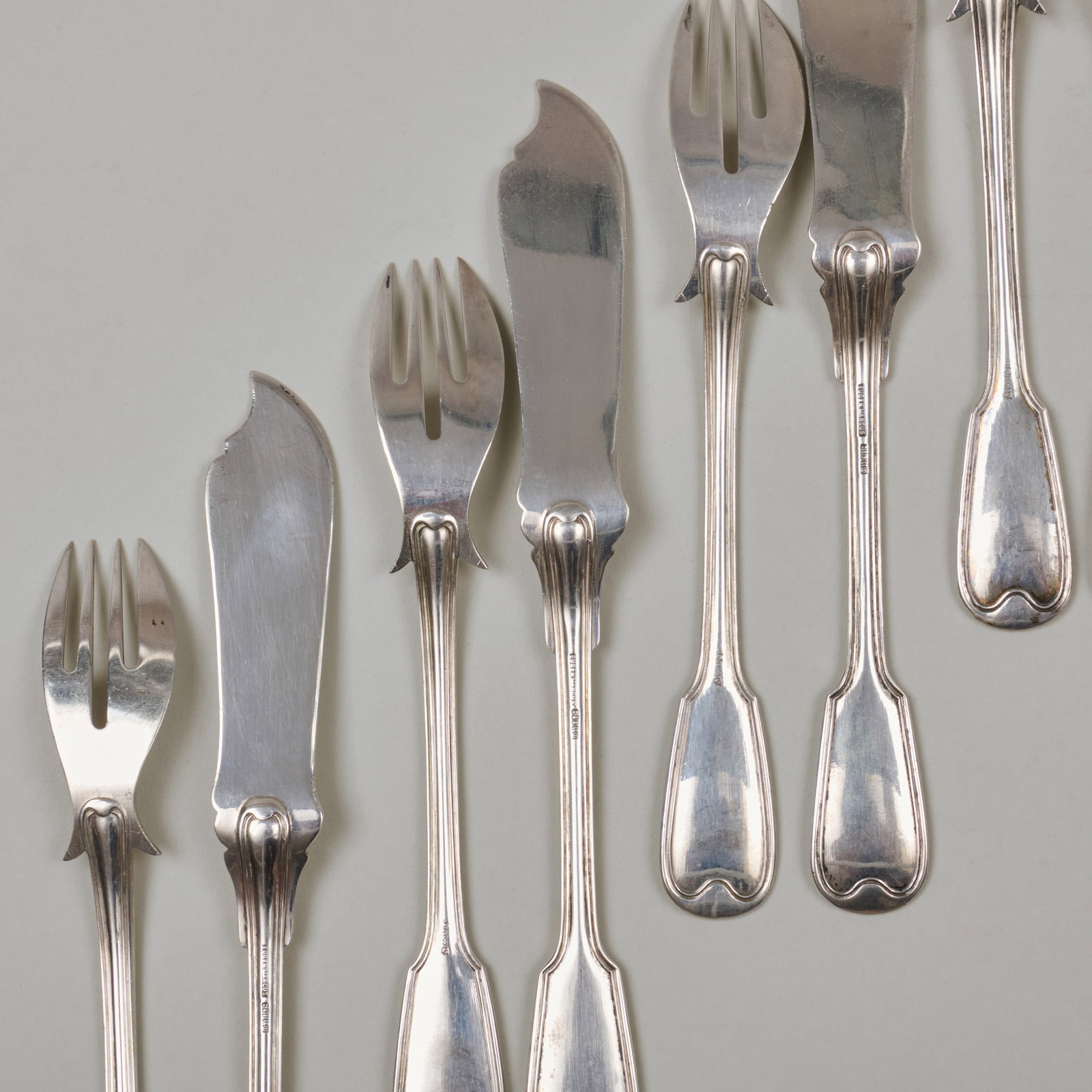 German Silver Fish Service - 10