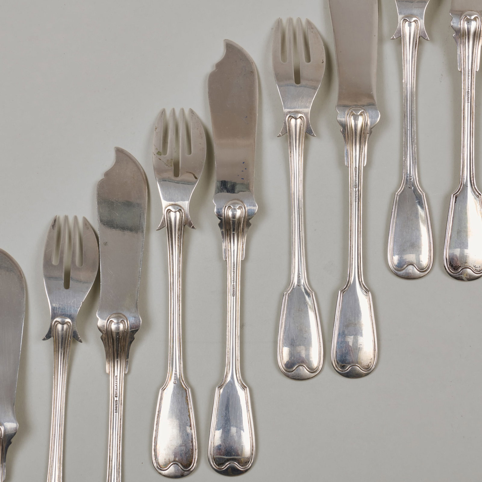 German Silver Fish Service - 11