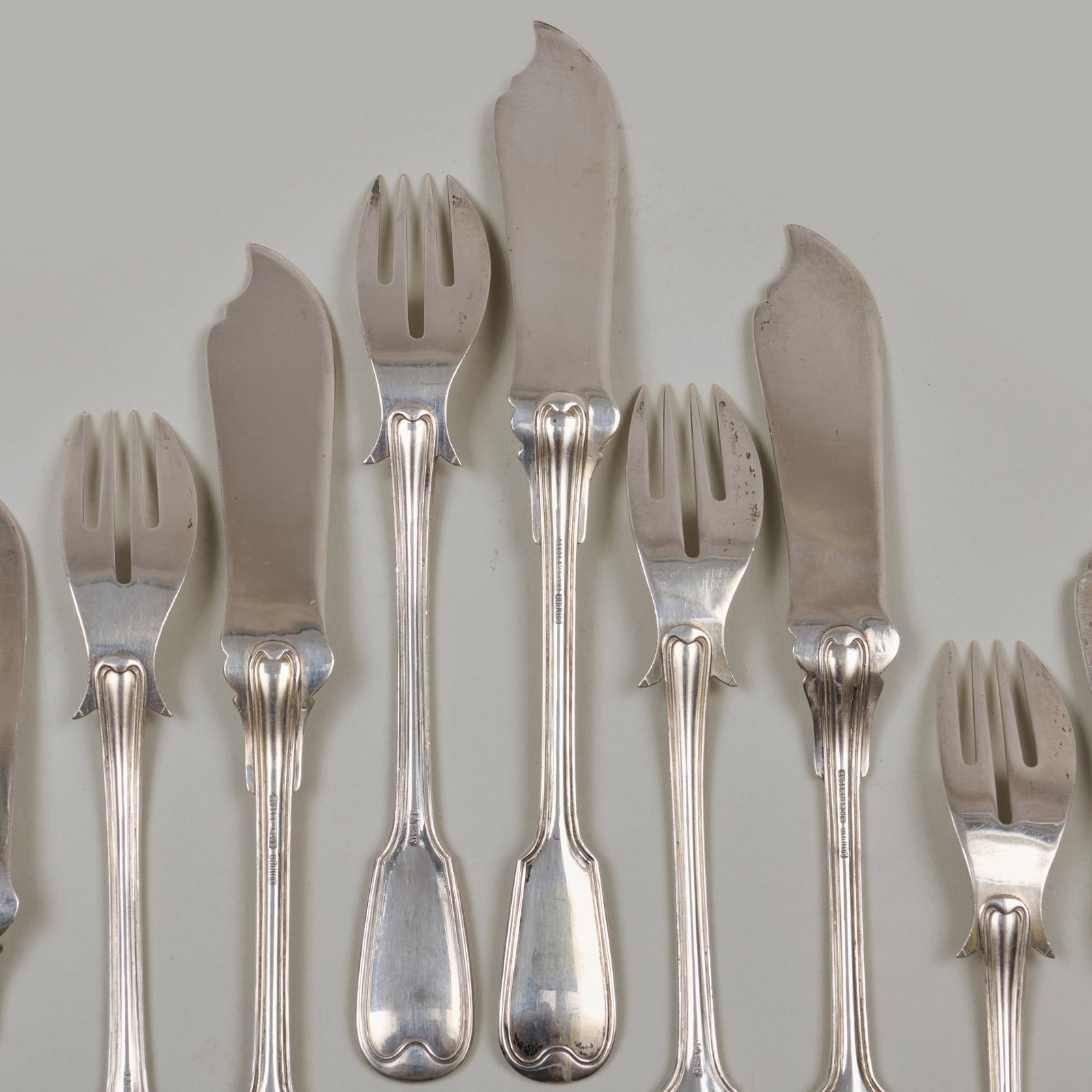 German Silver Fish Service - 12