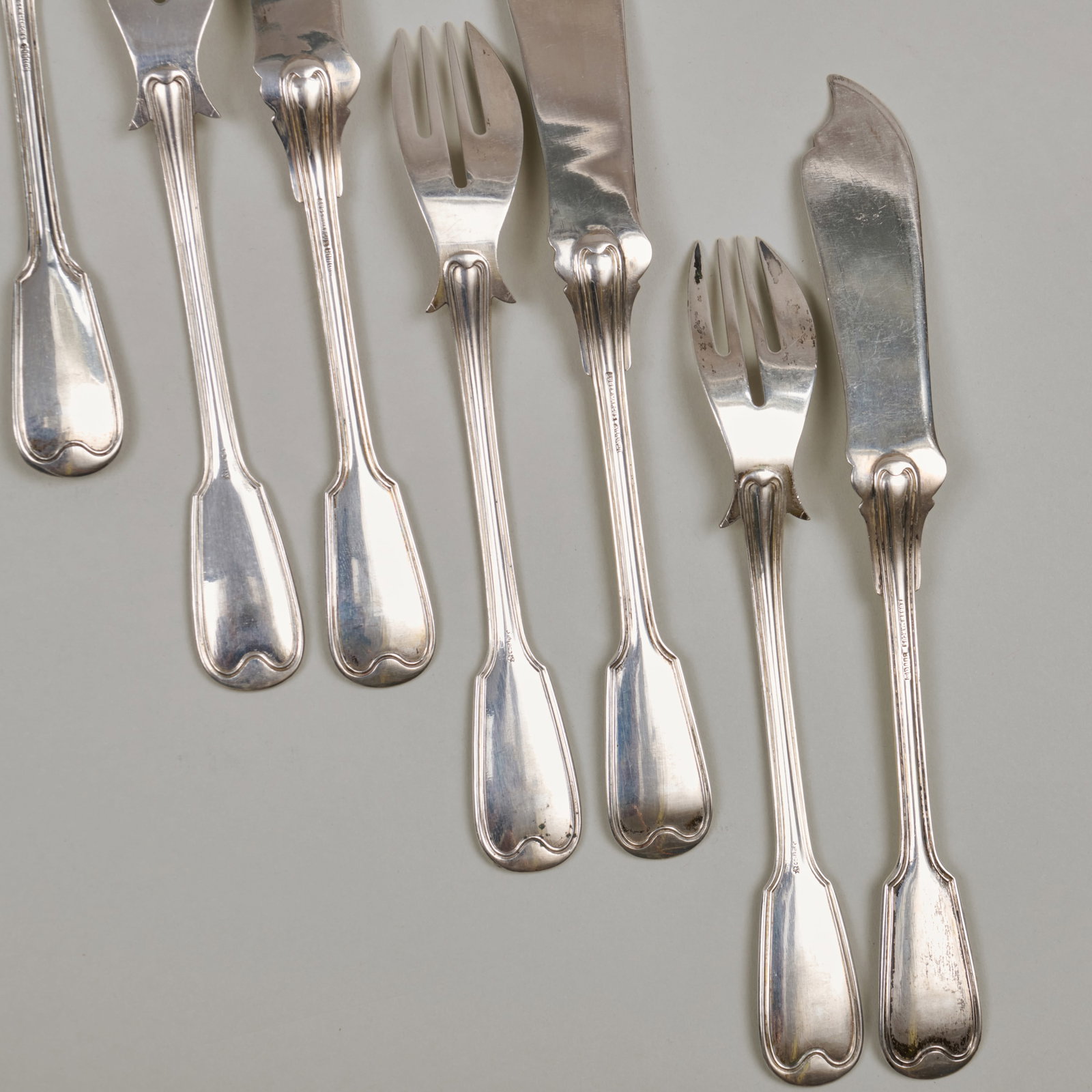 German Silver Fish Service - 15