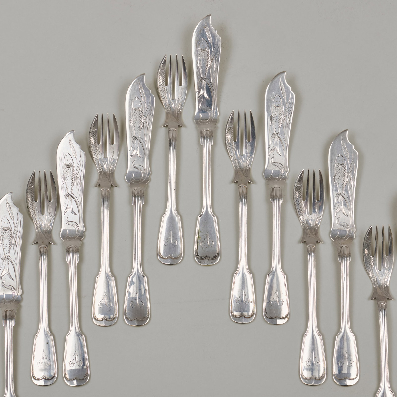 German Silver Fish Service - 2