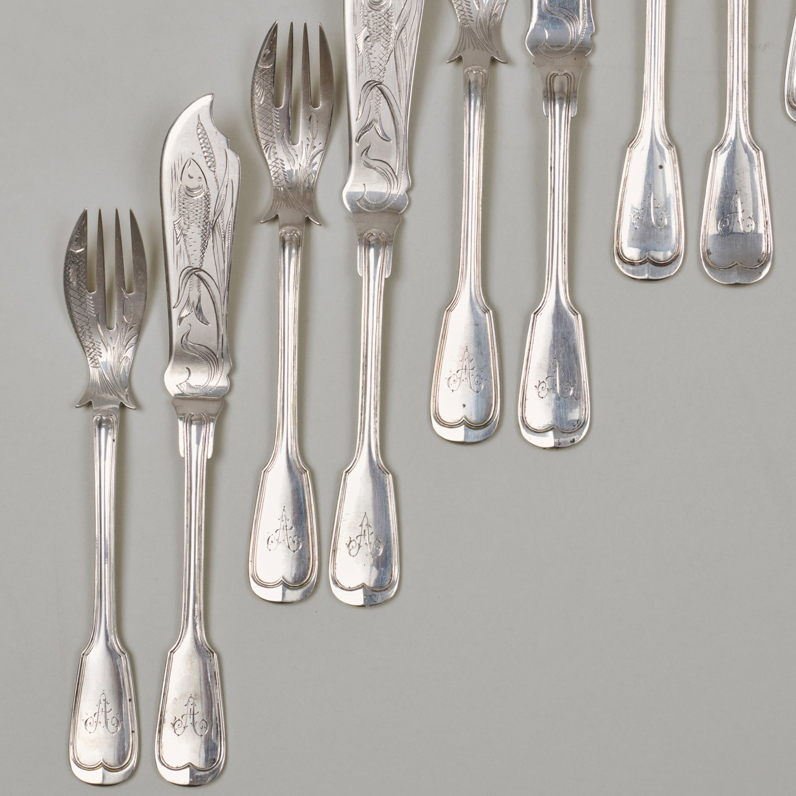 German Silver Fish Service - 3