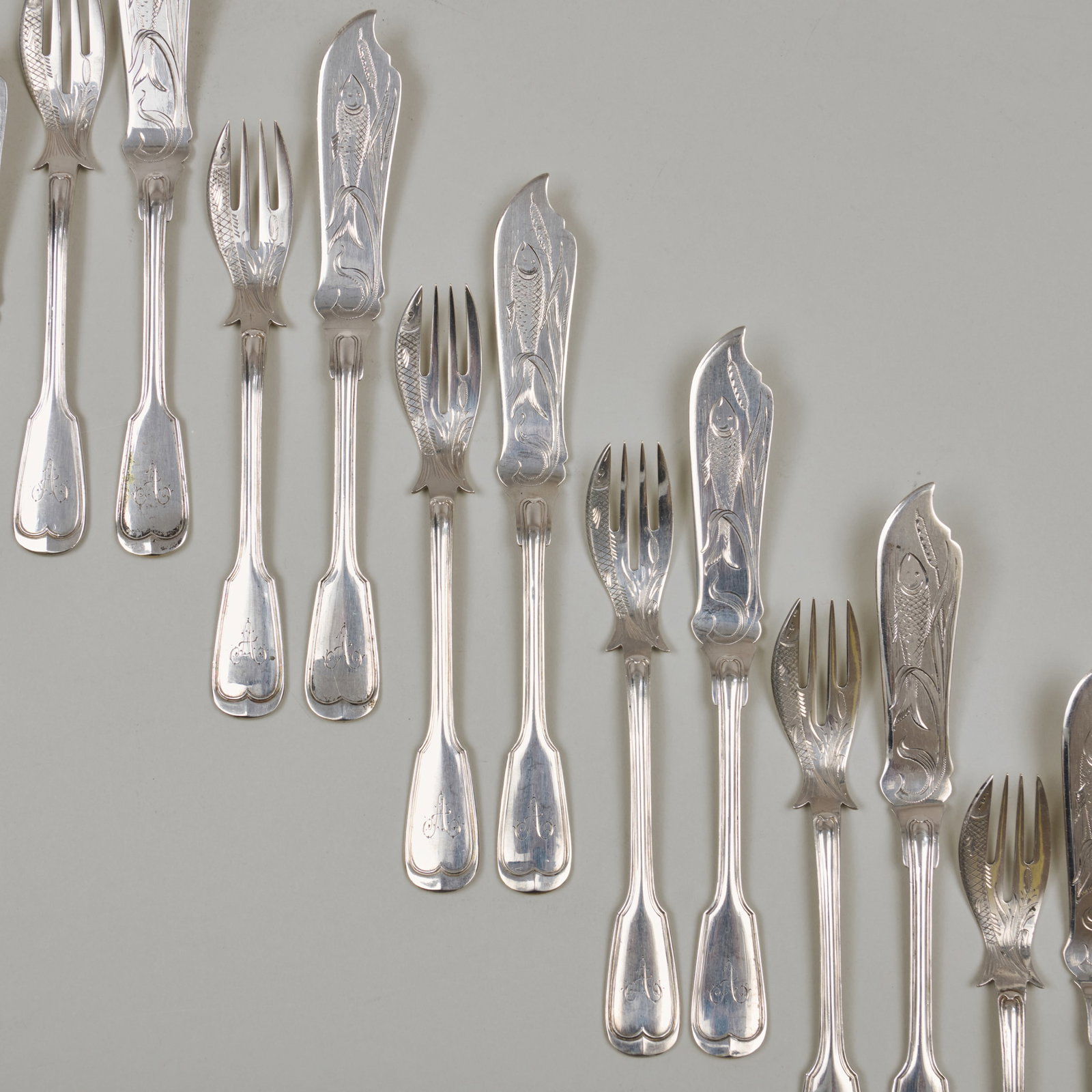 German Silver Fish Service - 6