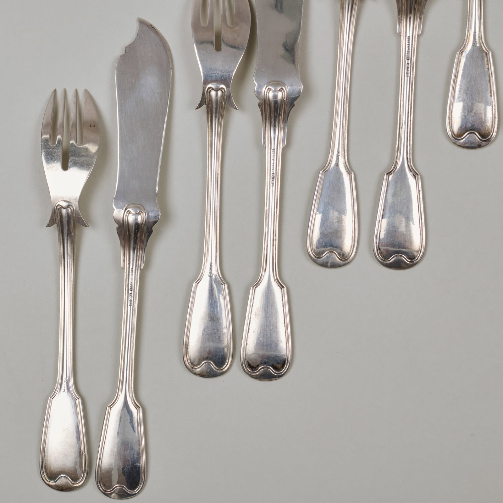 German Silver Fish Service - 9