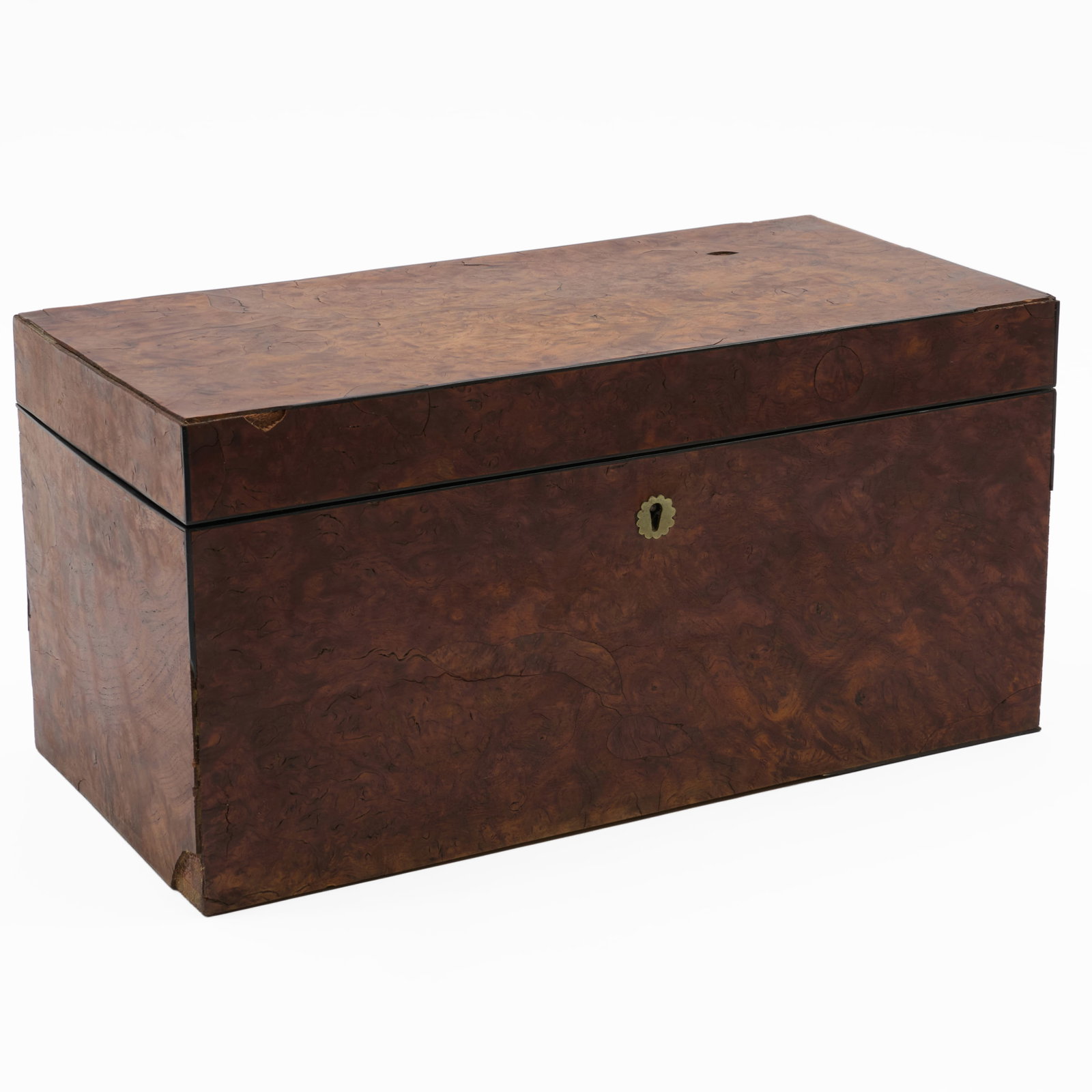 English Burl Wood Tea Caddy (1 of 13)