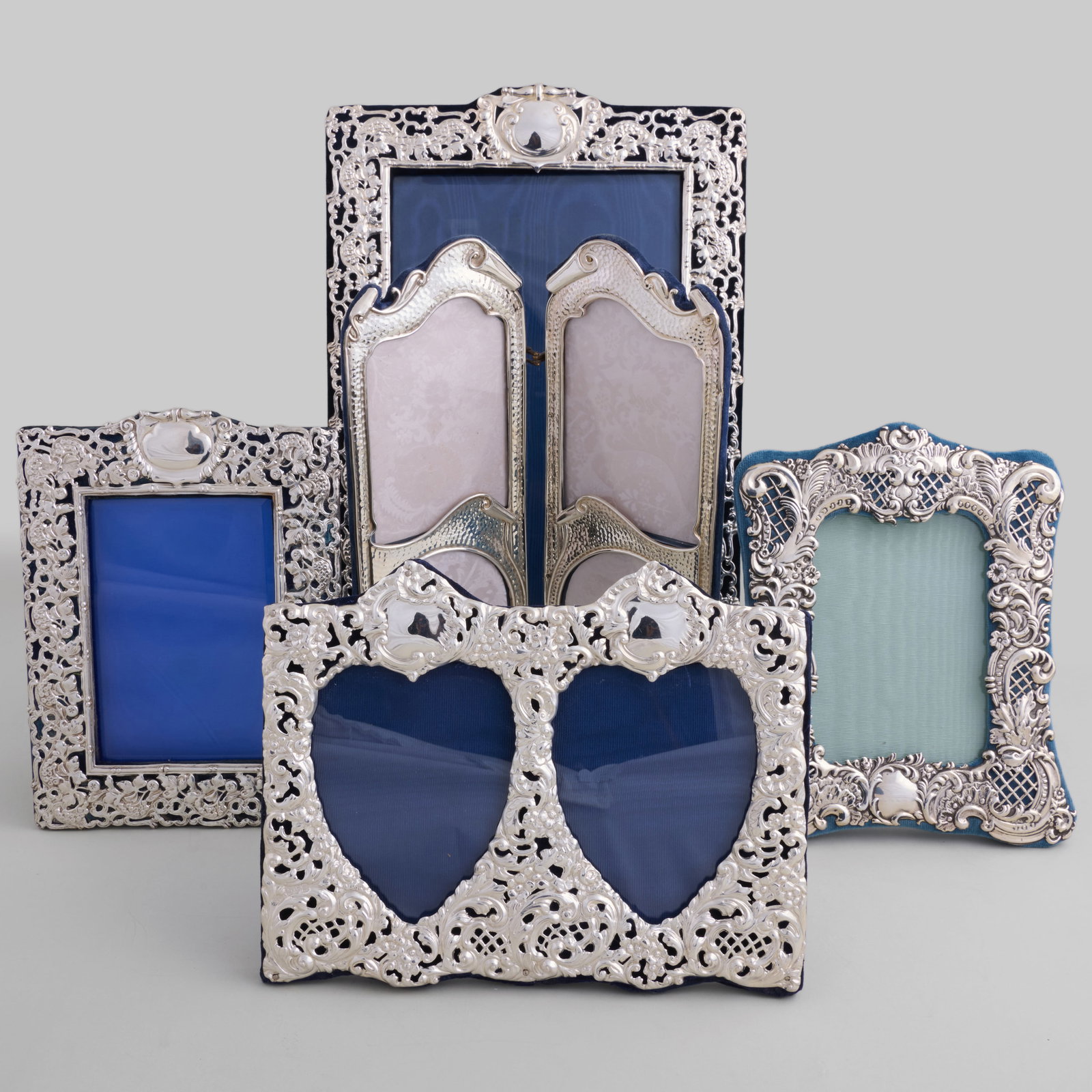 Group of Five English Silver Frames (1 of 10)