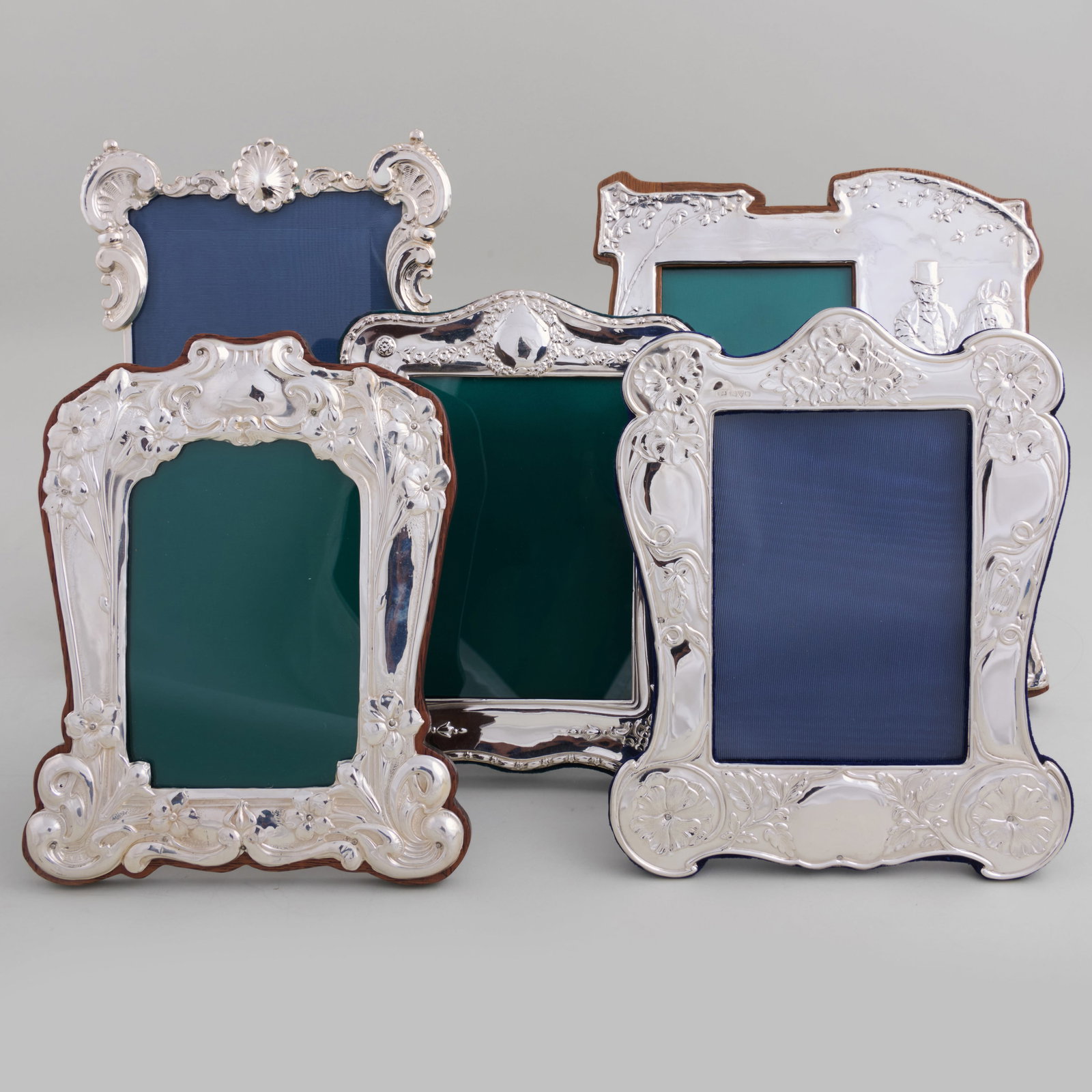 Group of Five English Silver Frames (1 of 10)