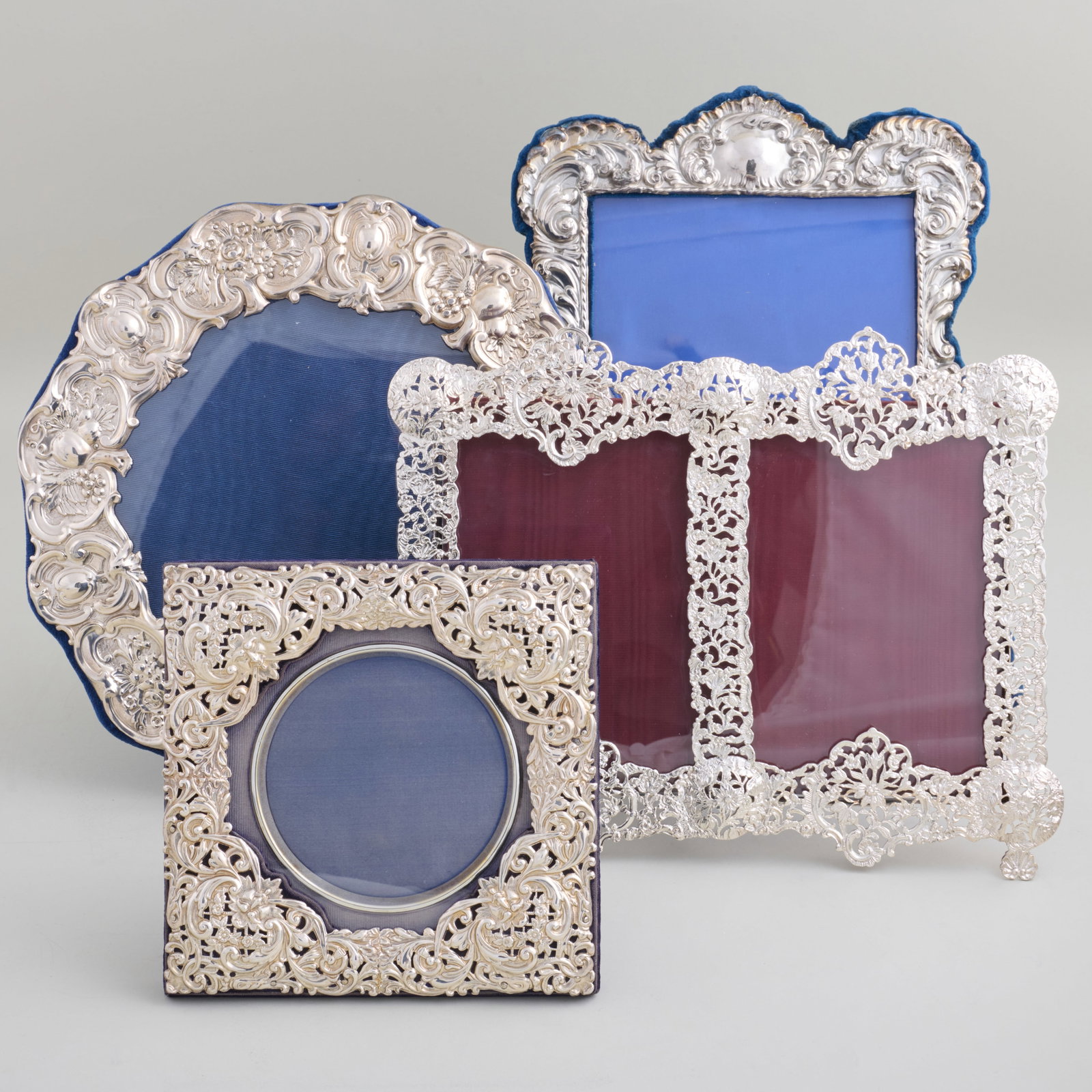 Group of Four English Silver Frames (1 of 7)