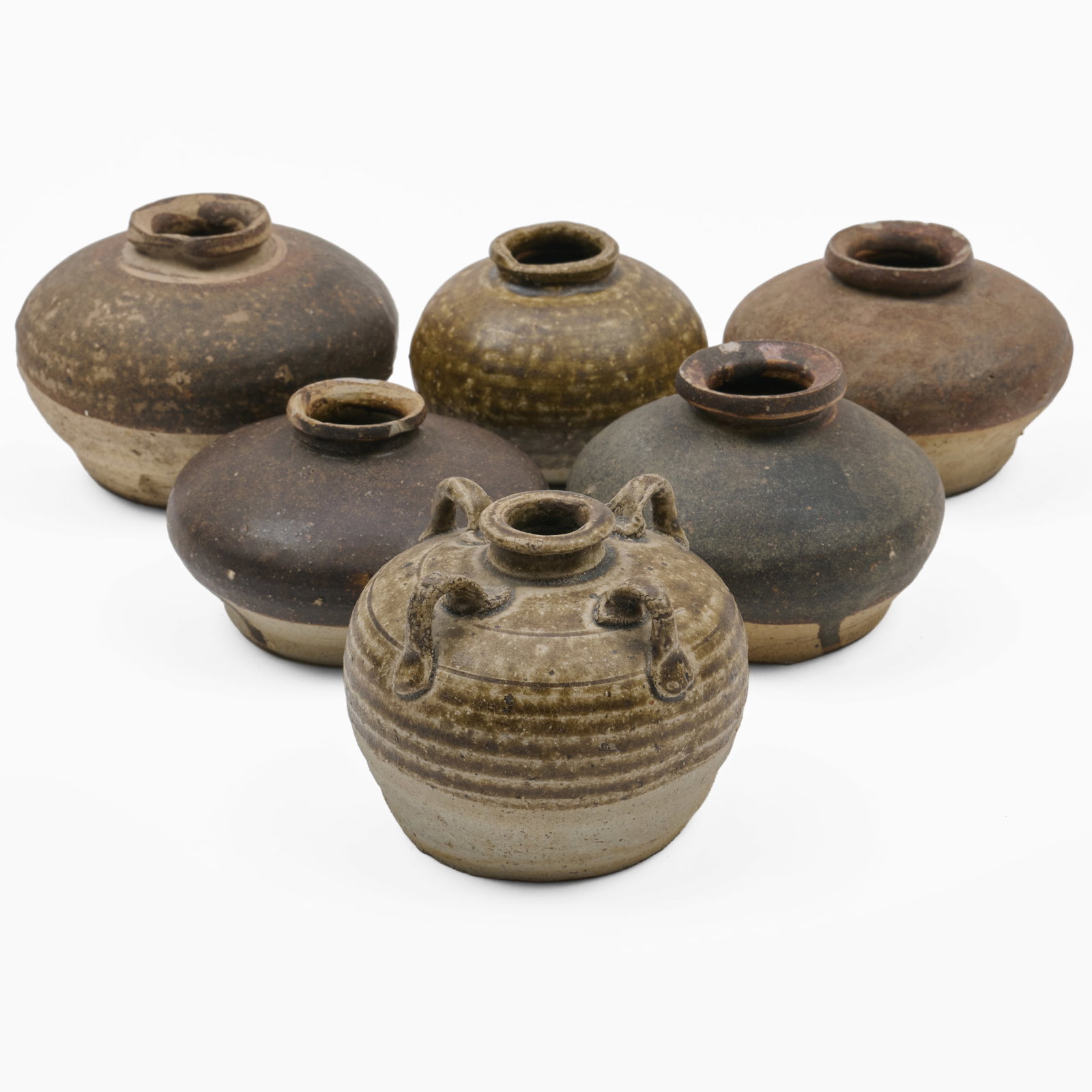 Group of Six Chinese Brown Glazed Jars (1 of 13)