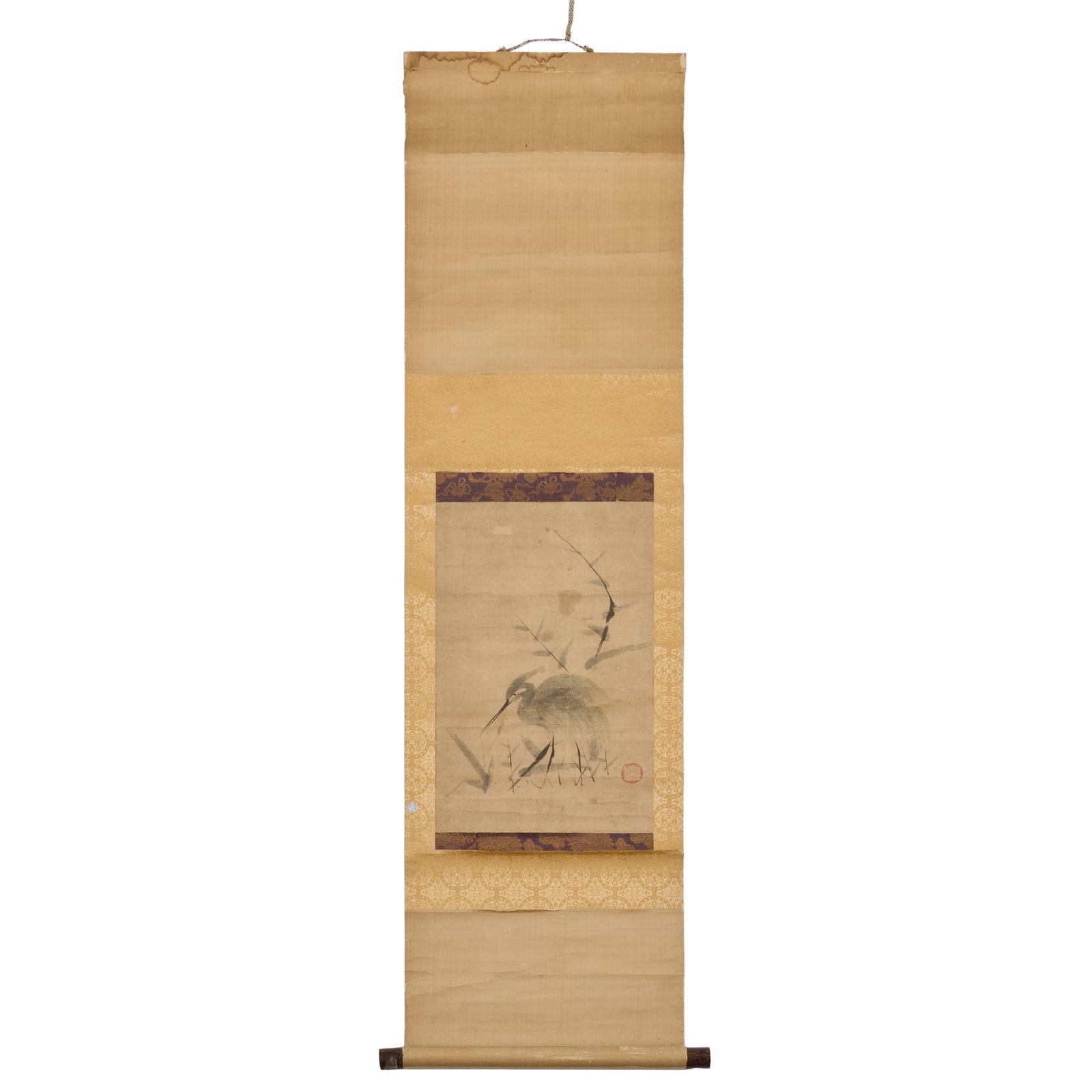 Sesshu: Egret and Reeds: Sesshu: Egret and Reeds Ink and color on paper.The image 15 3/4 x 10 1/2 in. By repute Eskenazi Ltd, London, August 6, 1976.Applied label for the Collection of Gary Graffman, no. 33. The Estate of