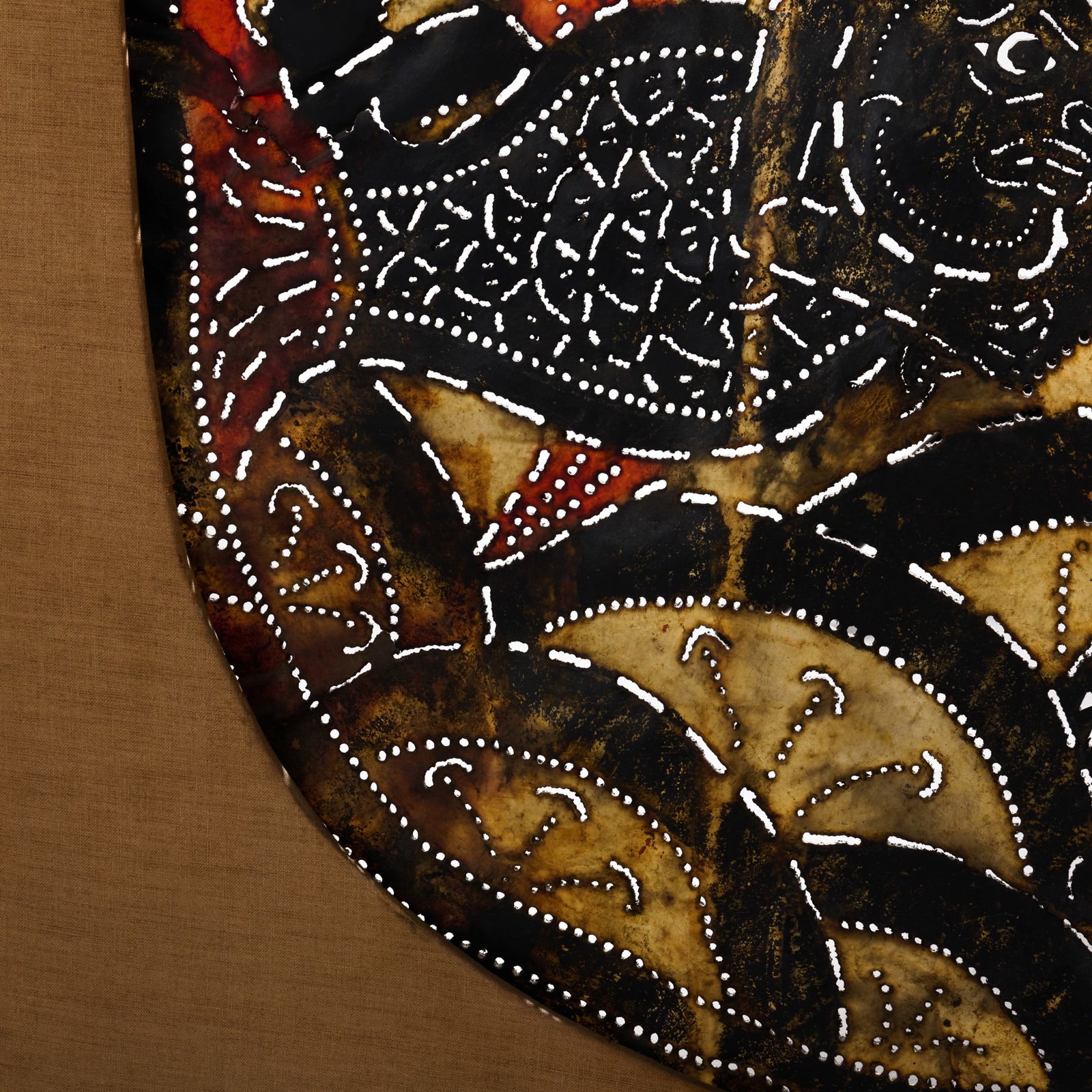 Thai Pierced Leather Shadow Puppet Panel - 4