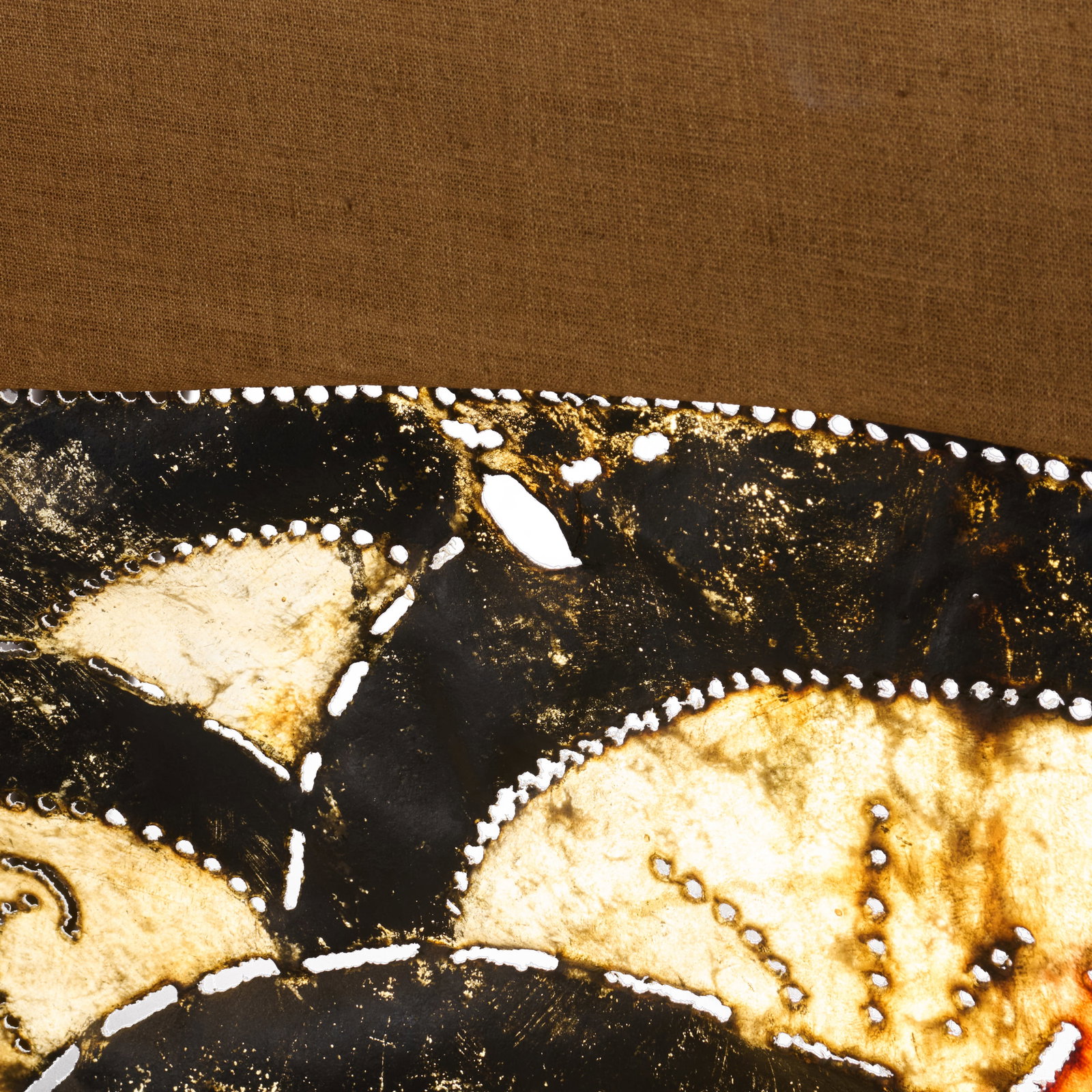 Thai Pierced Leather Shadow Puppet Panel - 7