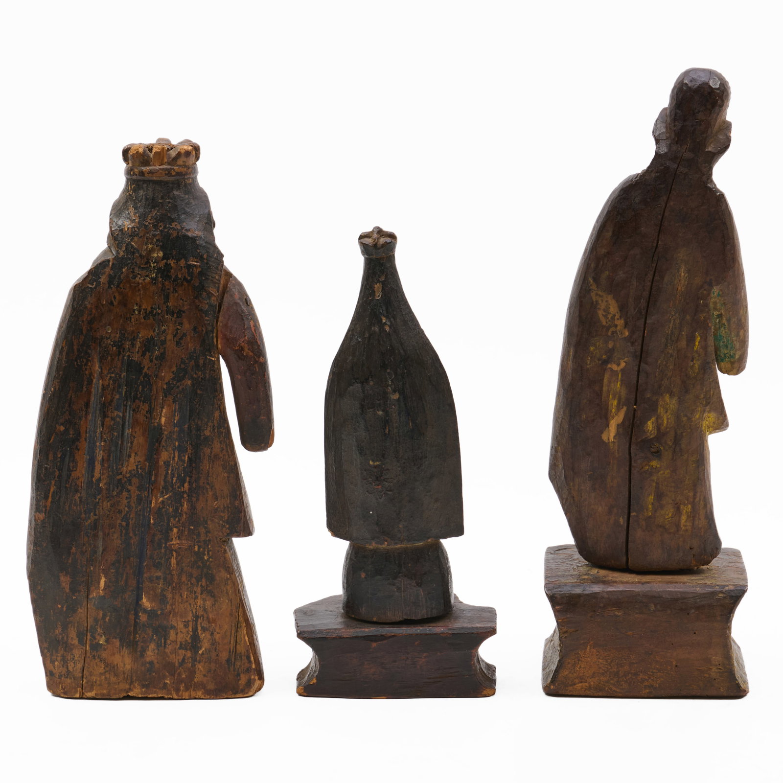 Three Carved Wood Ecclesiastical Figures - 4