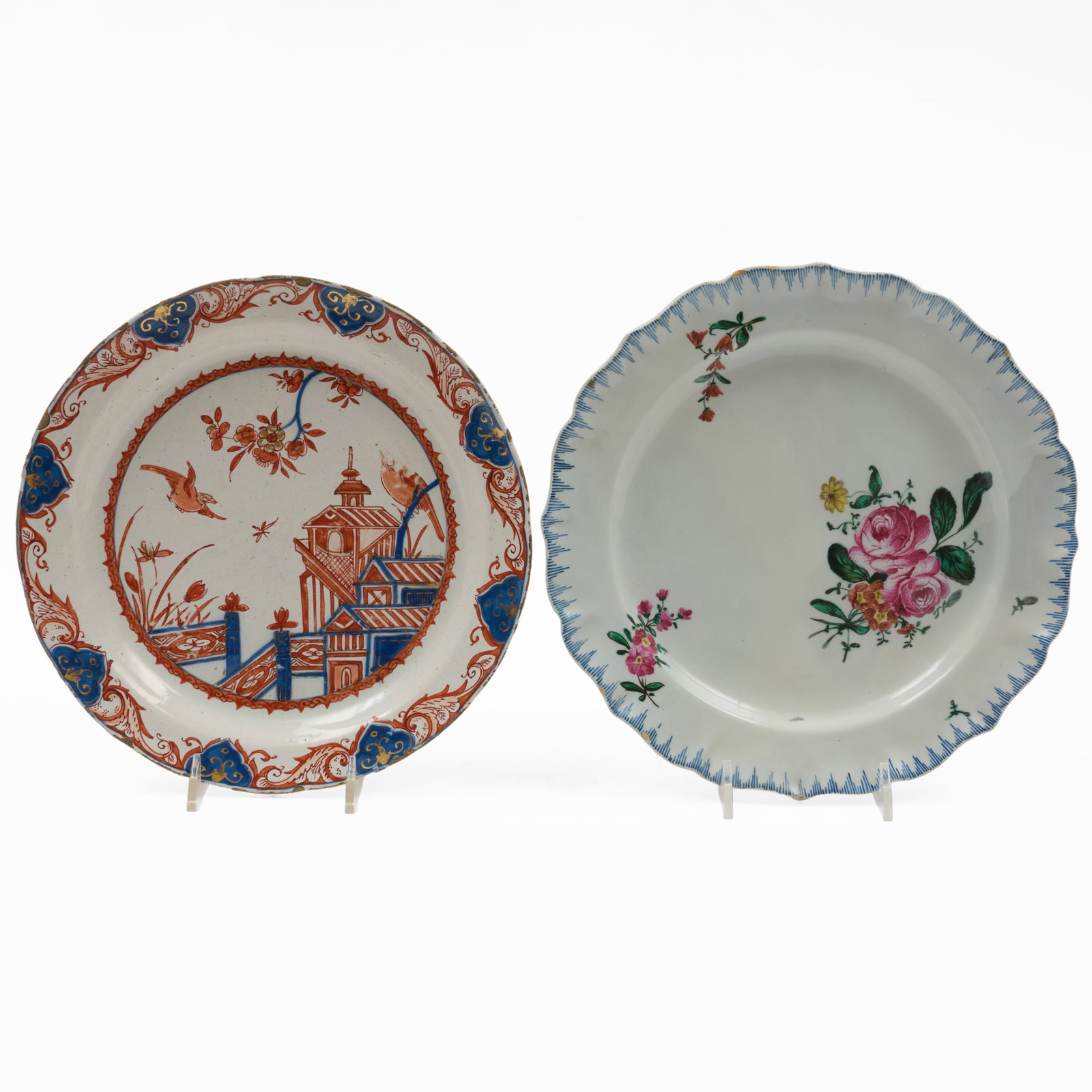 Two Continental Faience Plates - 2