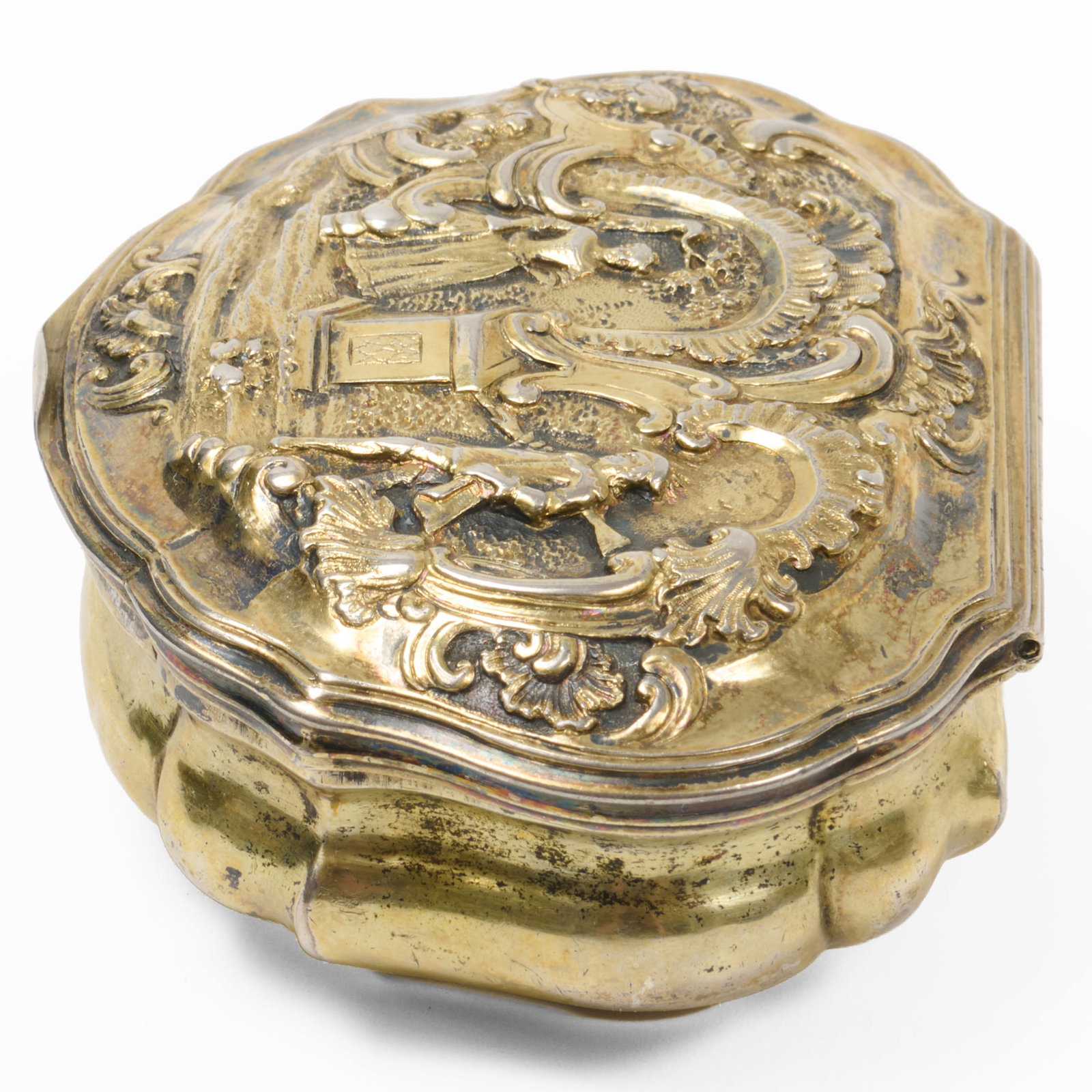 Continental Silver Gilt Snuff Box - 3