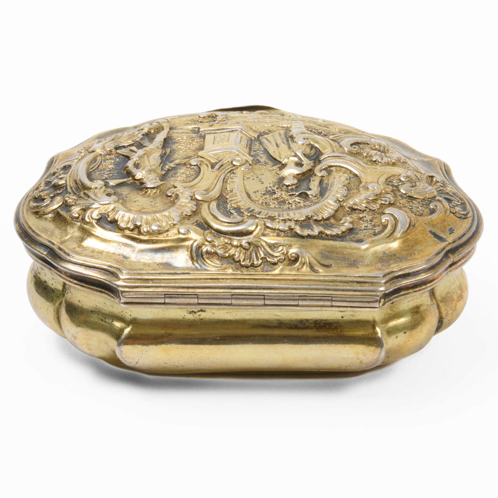 Continental Silver Gilt Snuff Box - 4