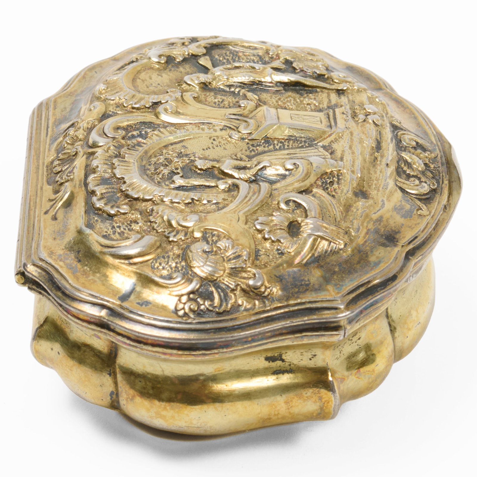 Continental Silver Gilt Snuff Box - 5