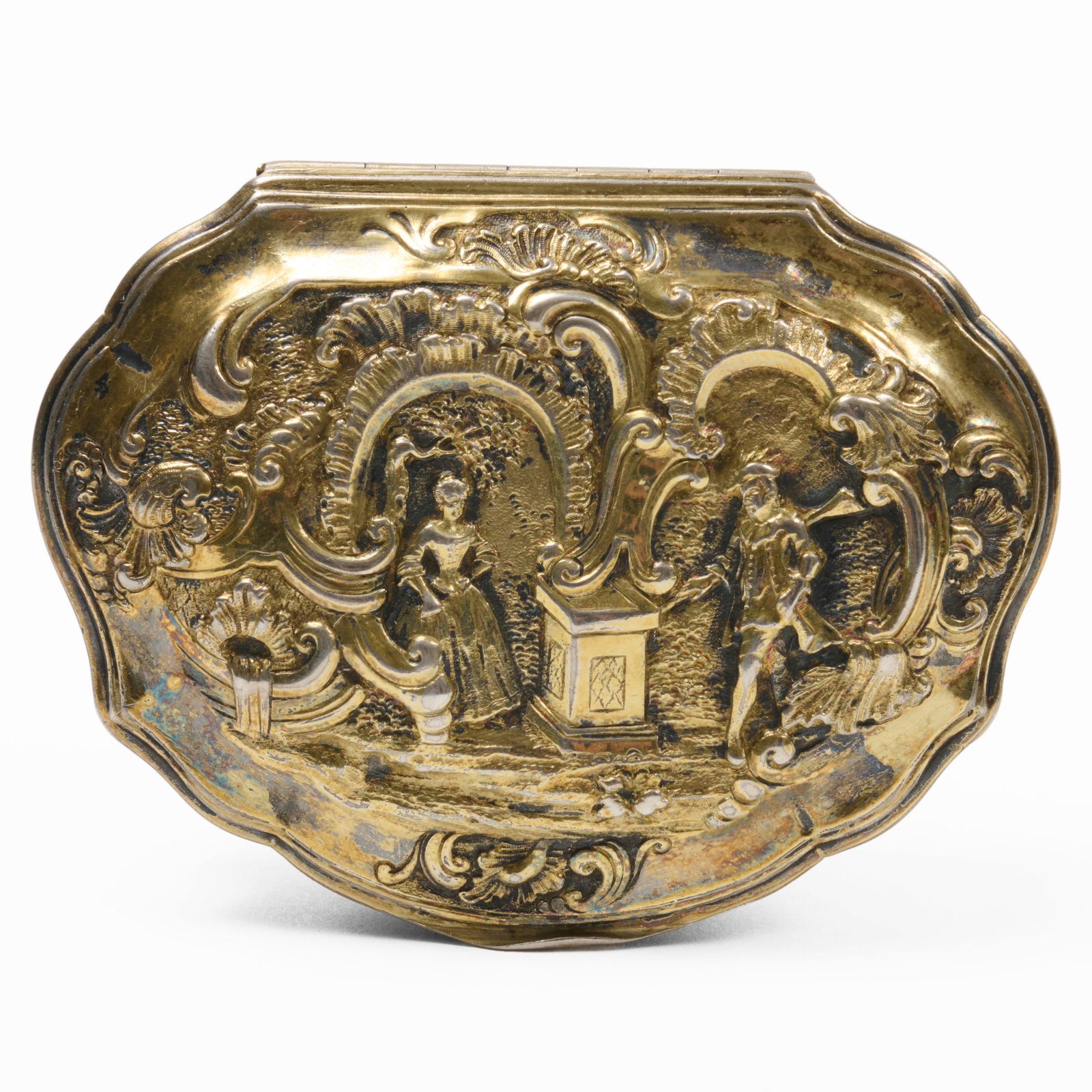 Continental Silver Gilt Snuff Box - 6