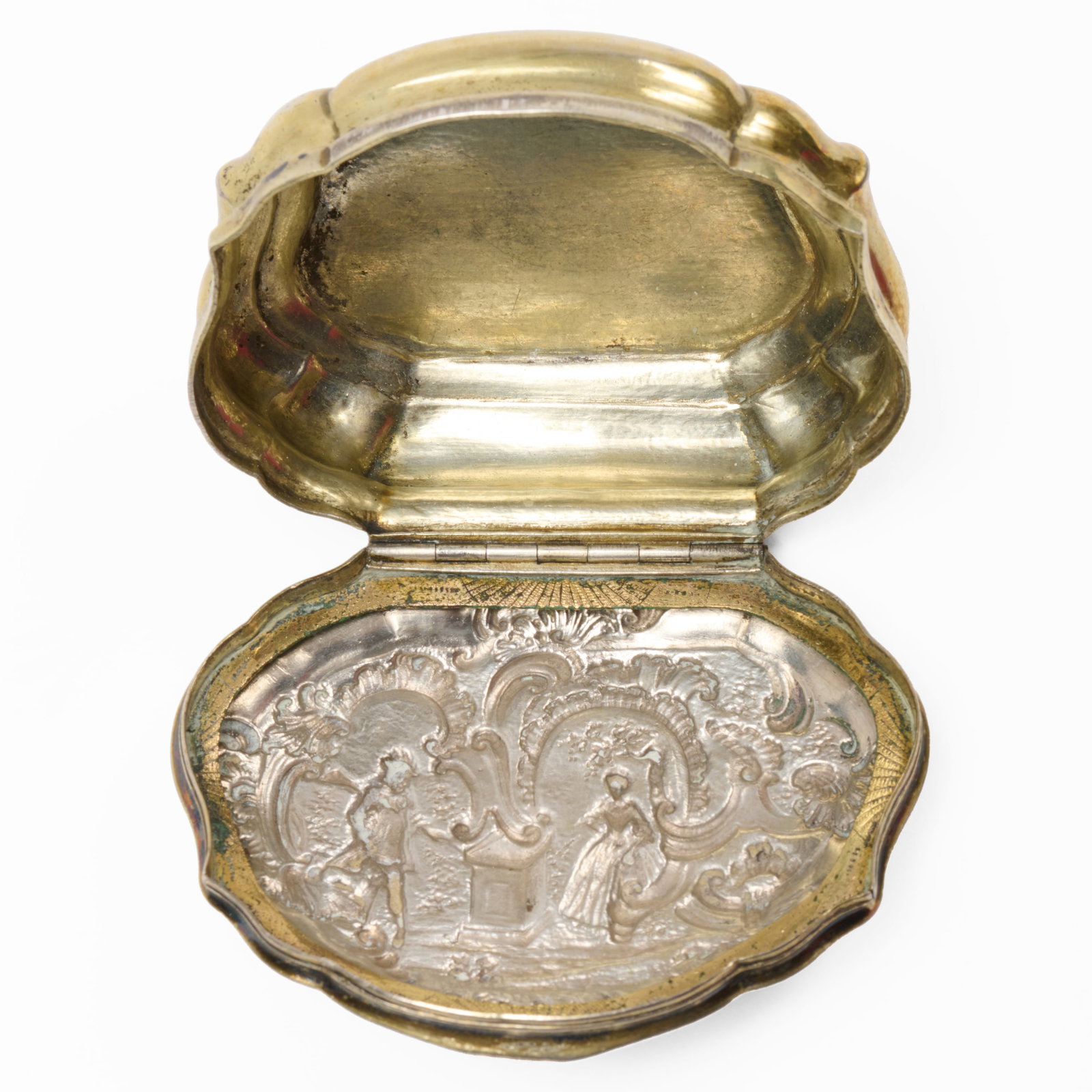 Continental Silver Gilt Snuff Box - 8