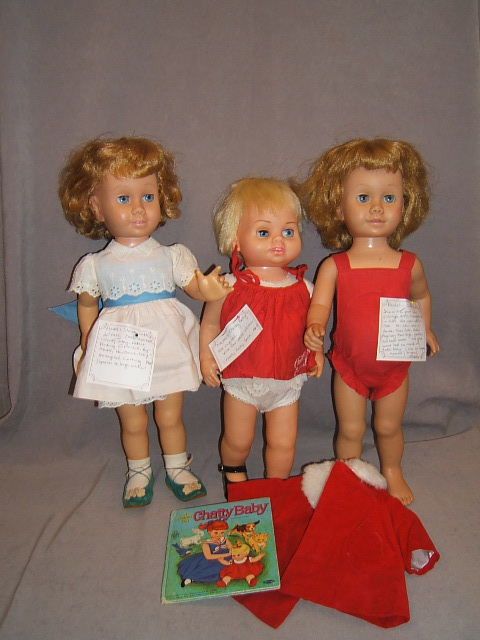 3 MATTEL CHATTY DOLLS -2 CATHY AND 1 BABY: 3 MATTEL CHATTY DOLLS -2 CATHY AND 1 BABY - BABY SPEAKER WORKS, OTHERS DO NOT