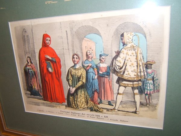 FRAMED COLORED LITHOGRAPH - 2