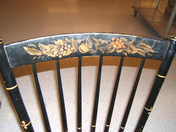 L. HITCHCOCK STENCIL DECORATED SIDE CHAIR - 2