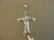 9023: 14K WHITE GOLD DIAMOND CROSS PENDANT